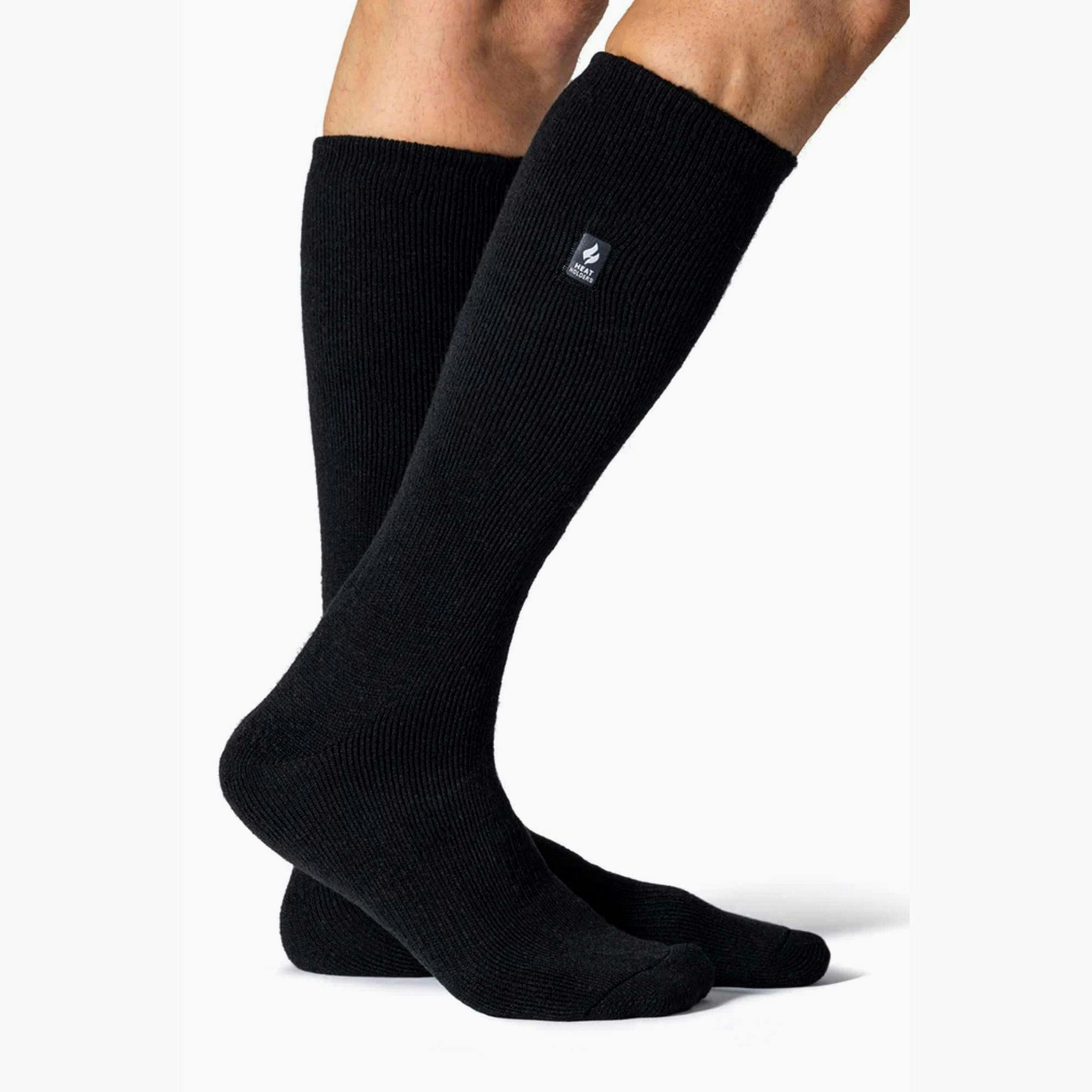 Mens Plain Thin Lightweight Knee High Thermal Socks , view 3 of 5