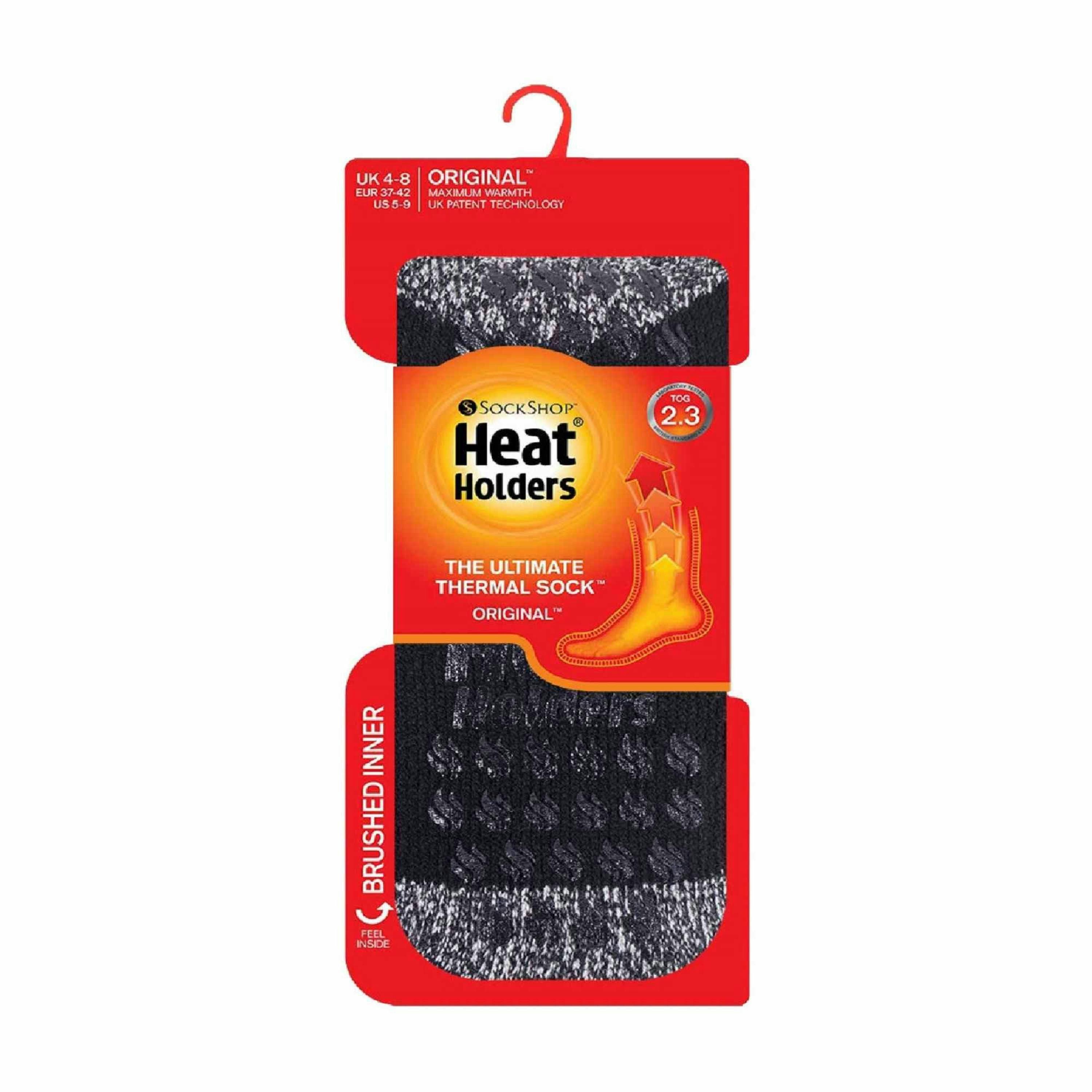 Ladies Striped Non Skid Thermal Slipper Socks with Grips , view 2 of 5
