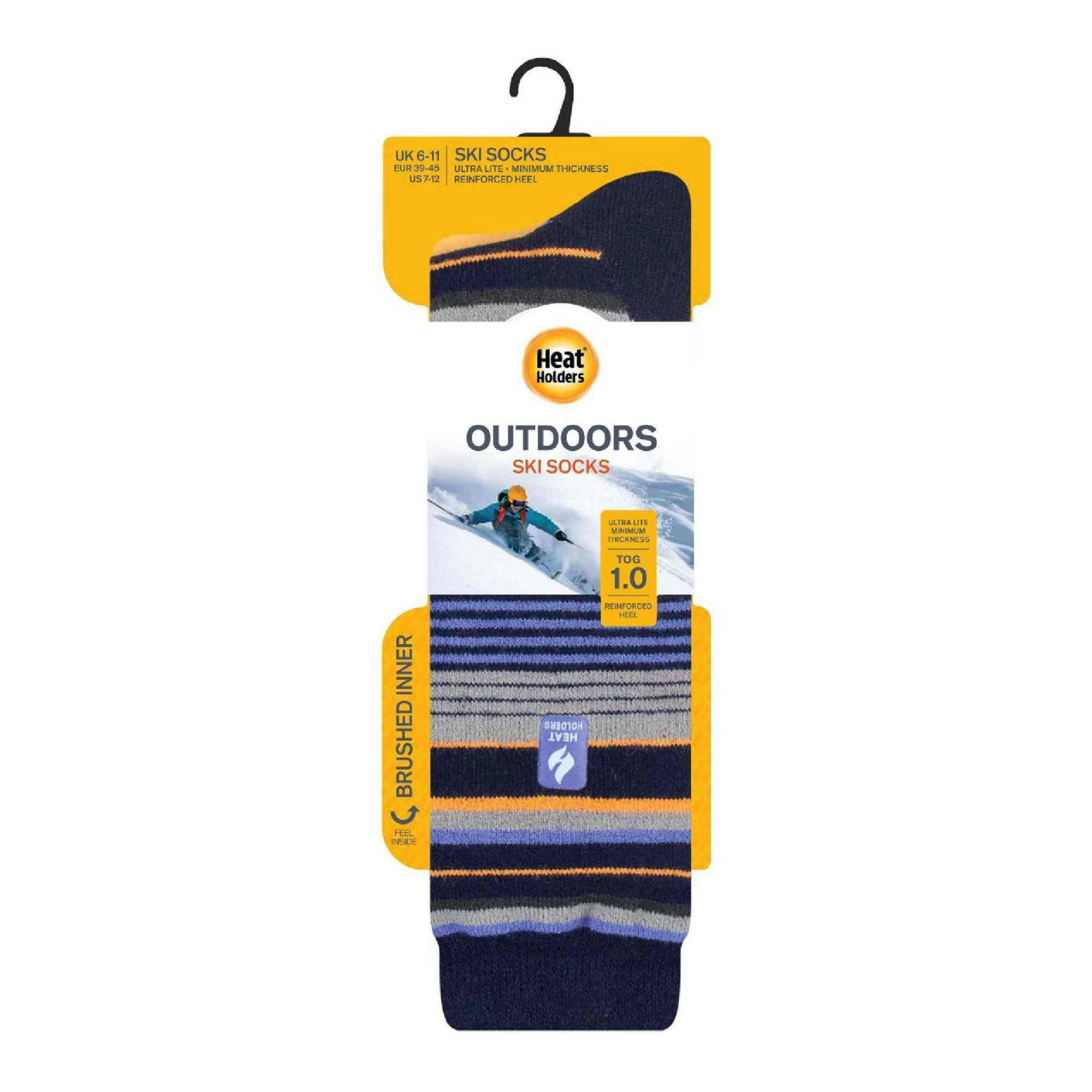 Mens Thin Warm Winter Knee High Lightweight Thermal Ski Socks , view 2 of 5