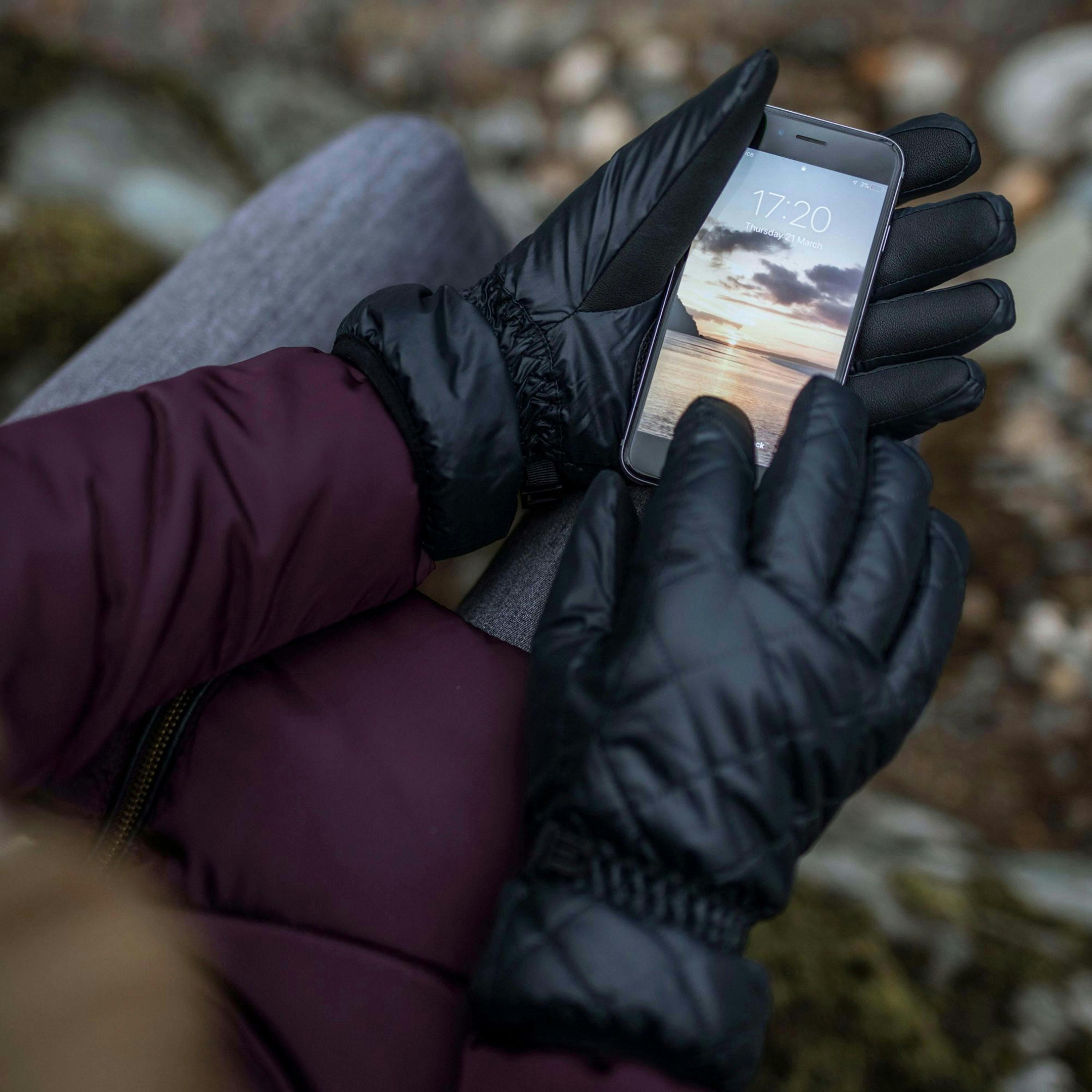 Ladies Quilted Waterproof Wind Resistant Thermal Gloves for Winter , view 4 of 4