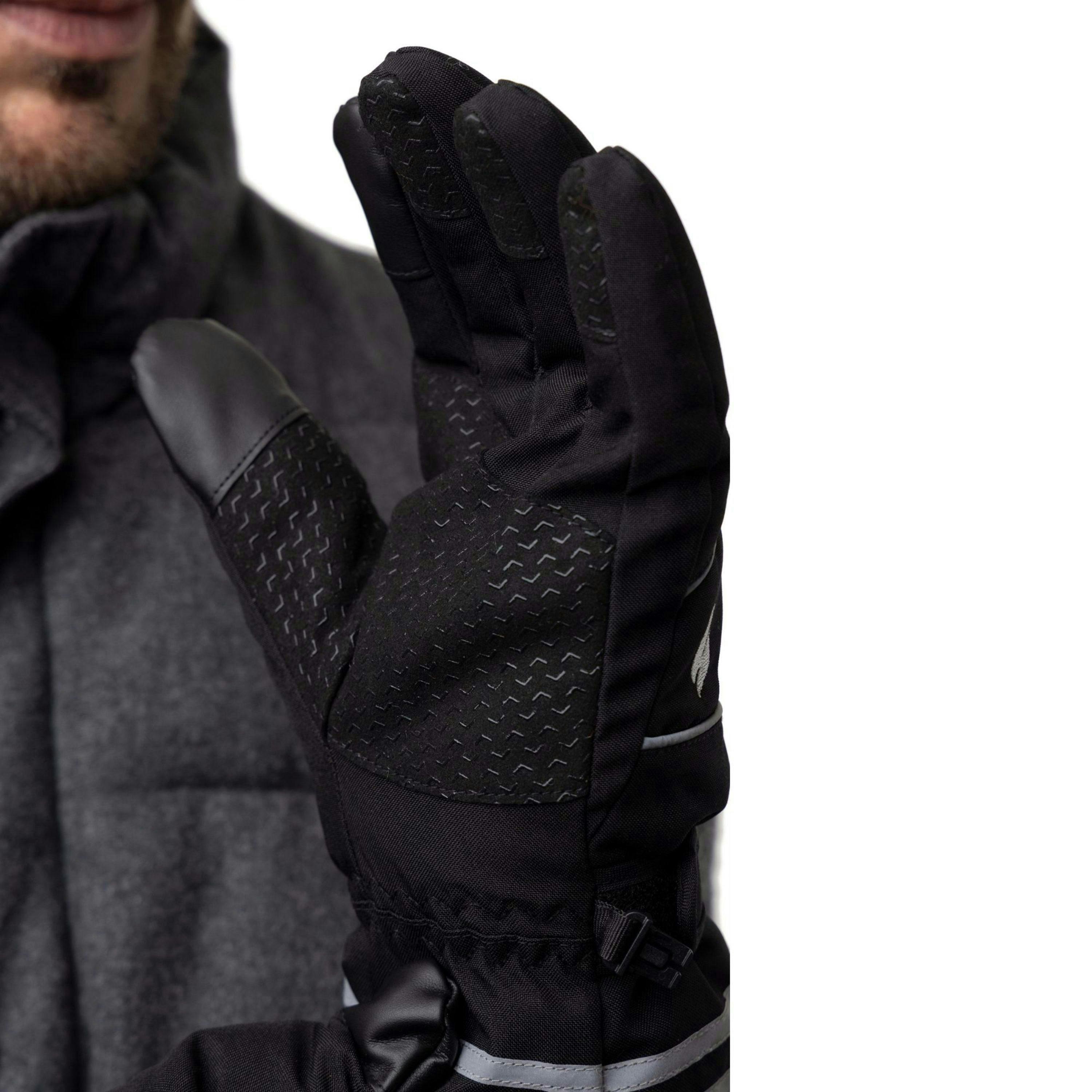 Mens Hi-Vis Reflective Thermal Work Gloves with Touchscreen Fingertips , view 3 of 4