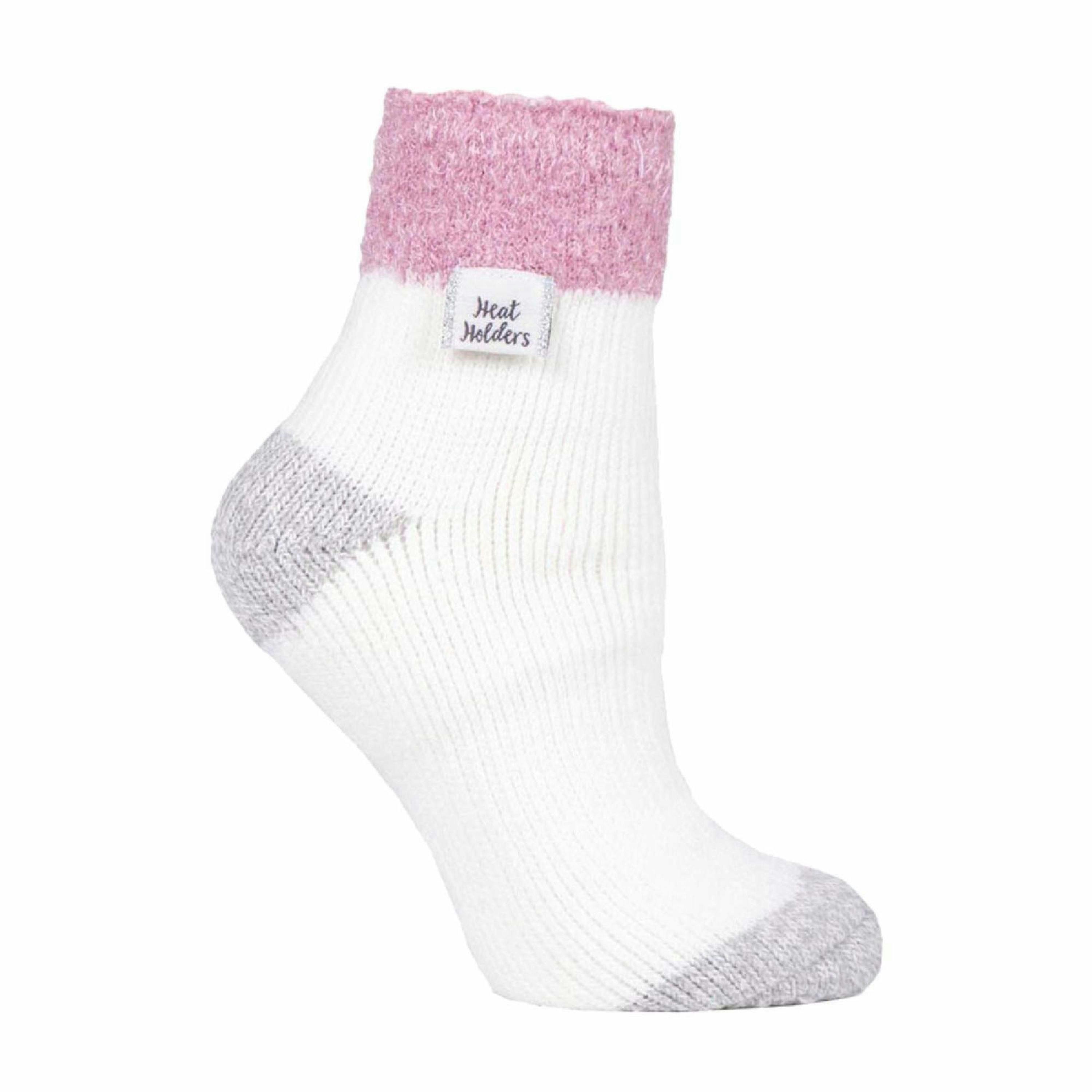 Ladies Ribbed Cuff Thermal Bed Socks for Lounging Around , view 1 of 5