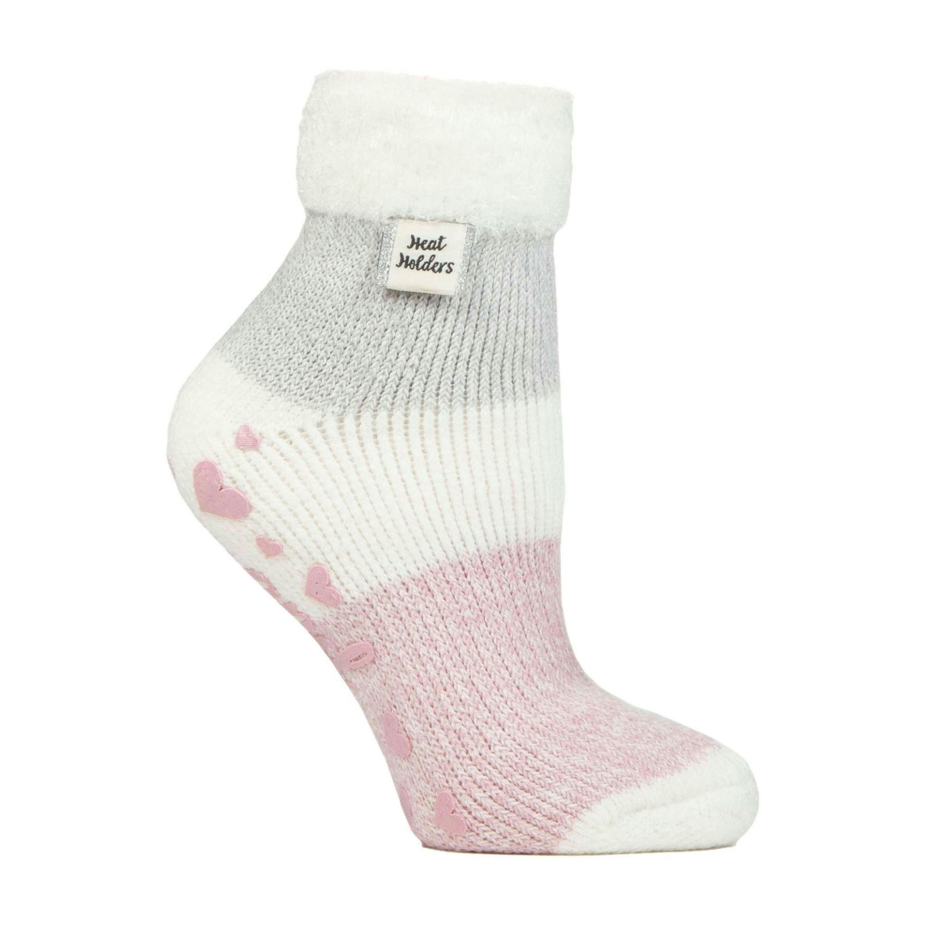 Ladies Cuddly Fluffy Sliper Bed Socks with Feather Top , view 1 of 5