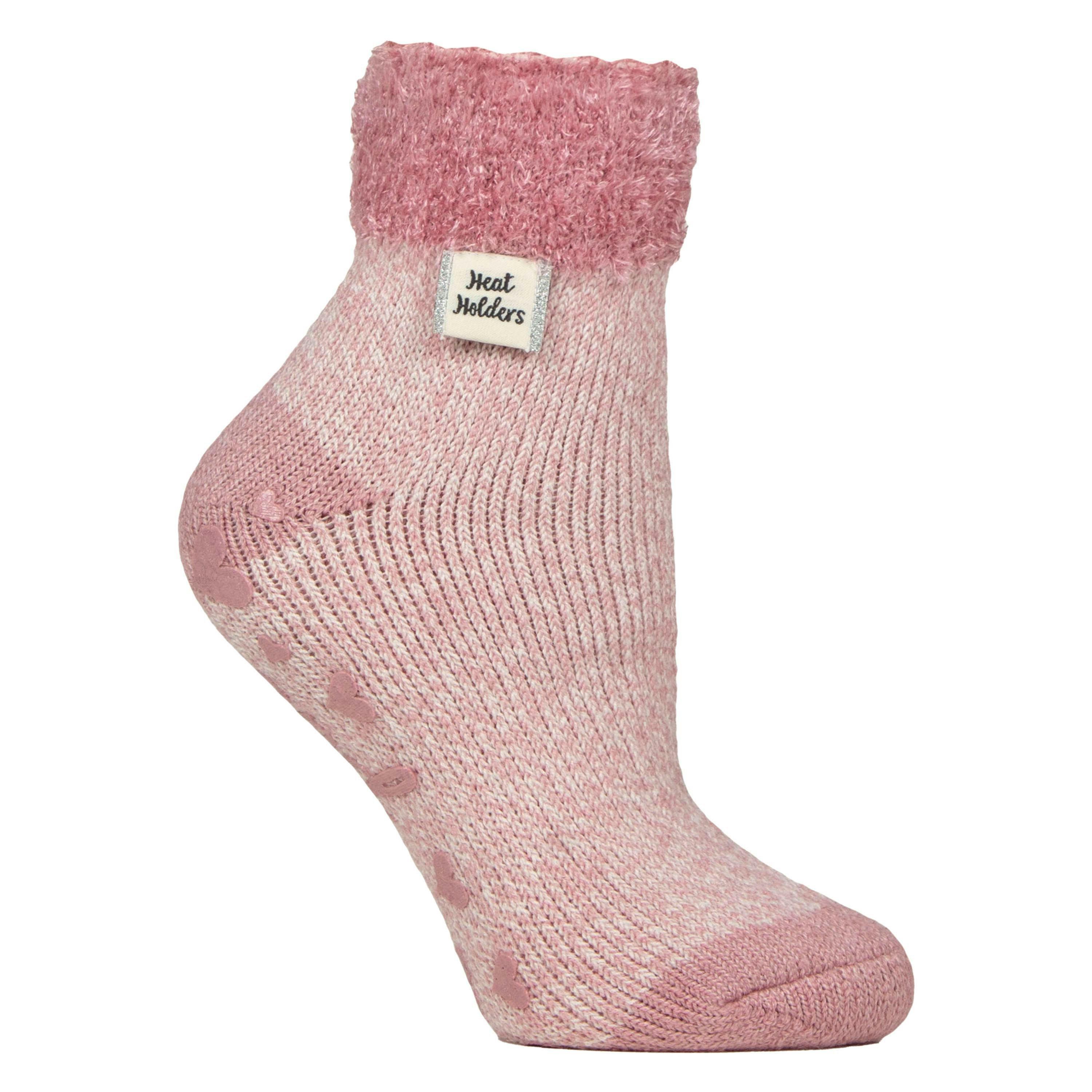 Ladies Cuddly Fluffy Sliper Bed Socks with Feather Top , view 1 of 3