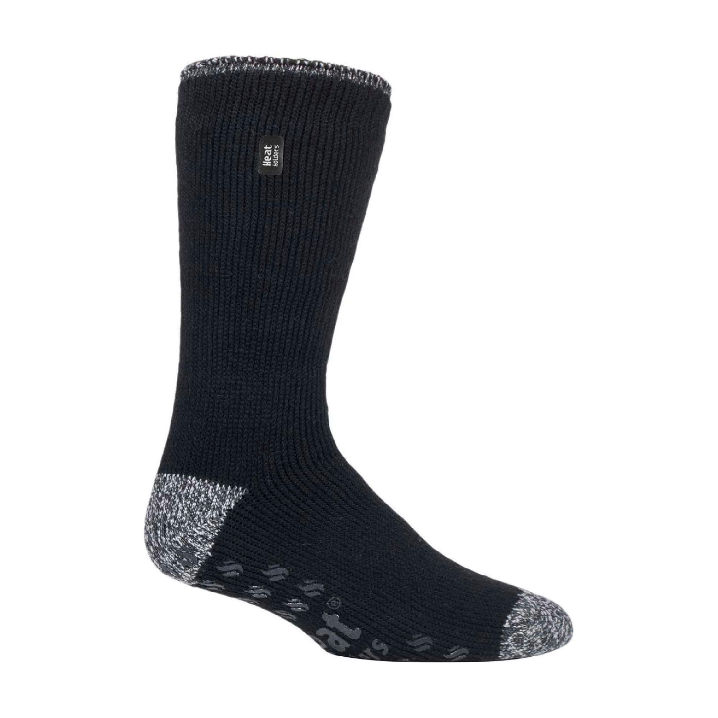 Mens Stripe Patterned Fleece Lined Thermal Slipper Socks , view 1 of 5