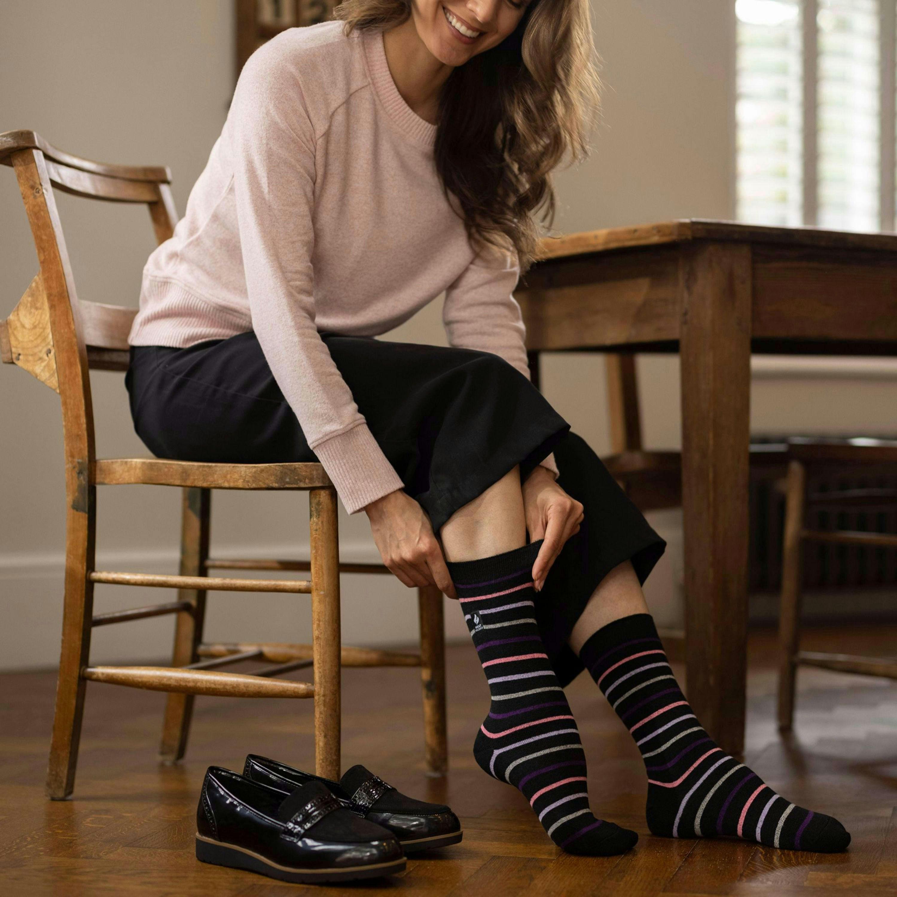 Ladies Ultra Lite Extra Thin 1.0 TOG Casual Thermal Socks , view 5 of 5