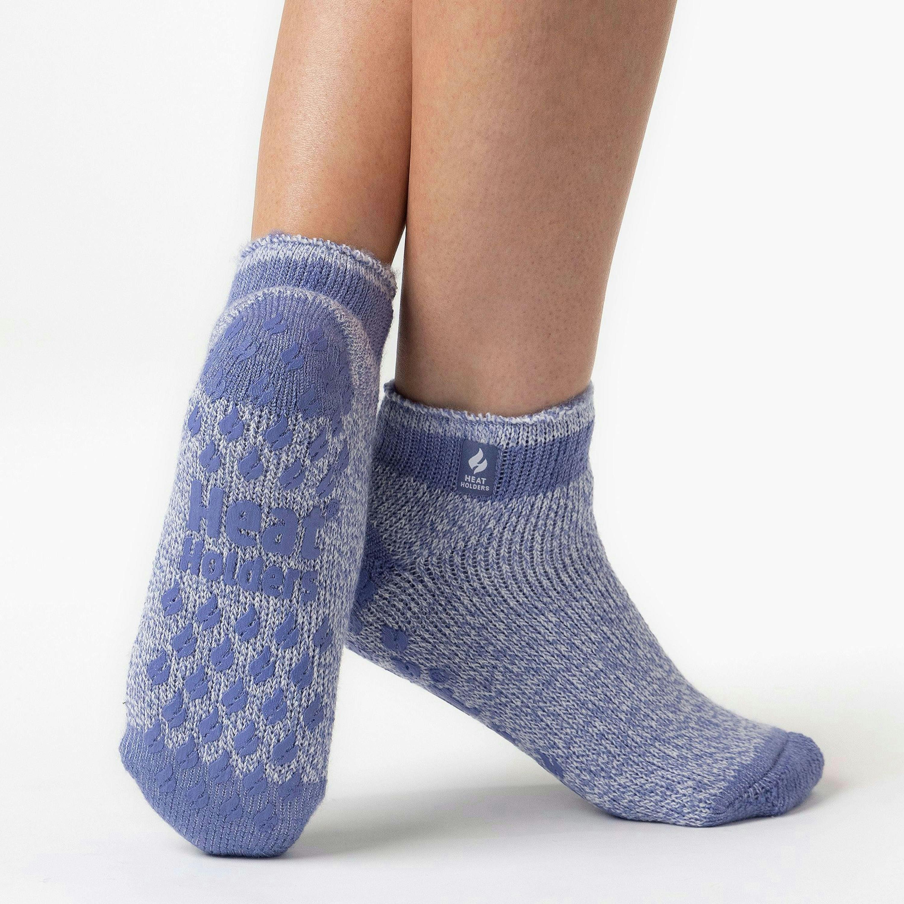 Ladies Thick Warm 2.3 Tog Thermal Low Cut Ankle Slipper Socks , view 3 of 5