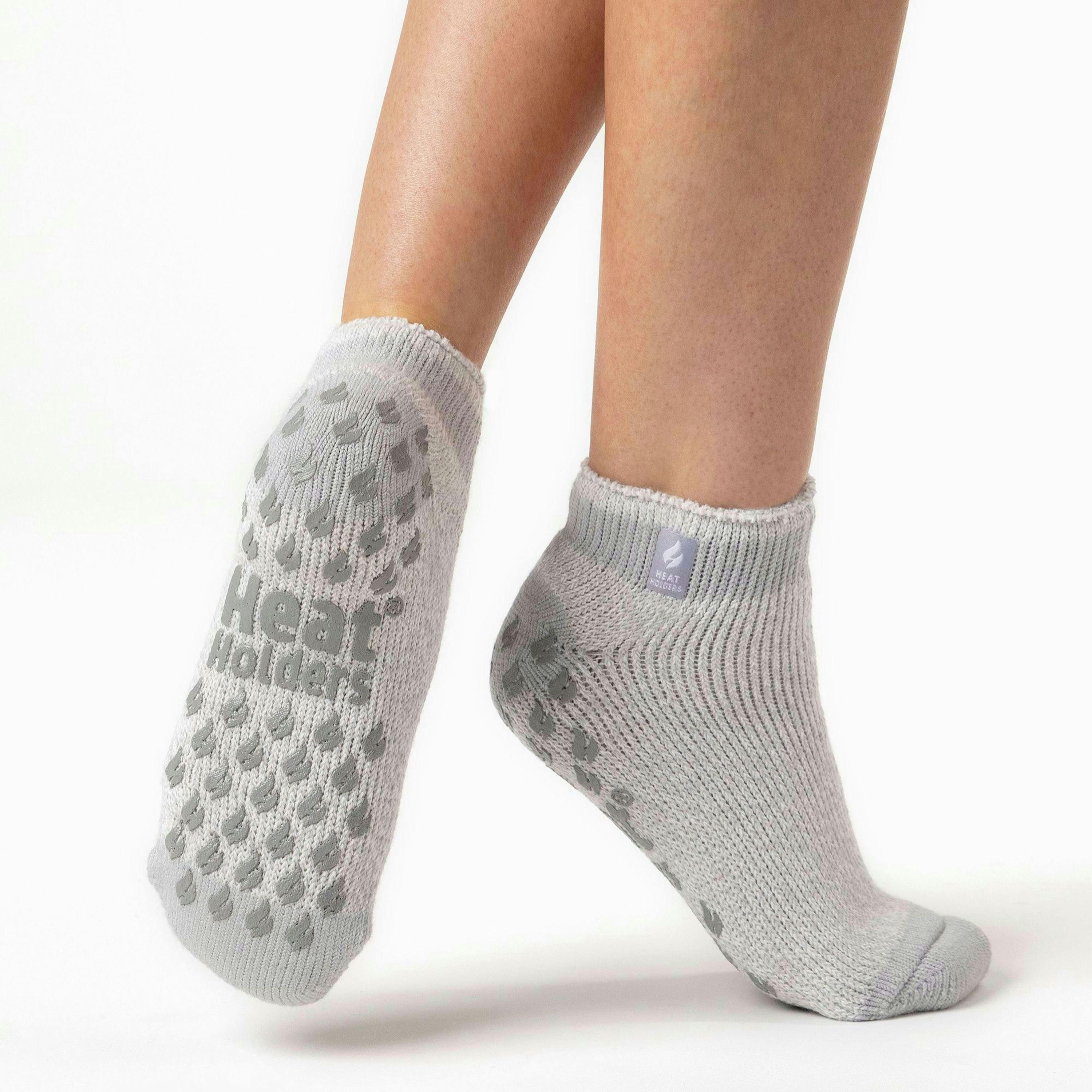 Ladies Thick Warm 2.3 Tog Thermal Low Cut Ankle Slipper Socks , view 4 of 5