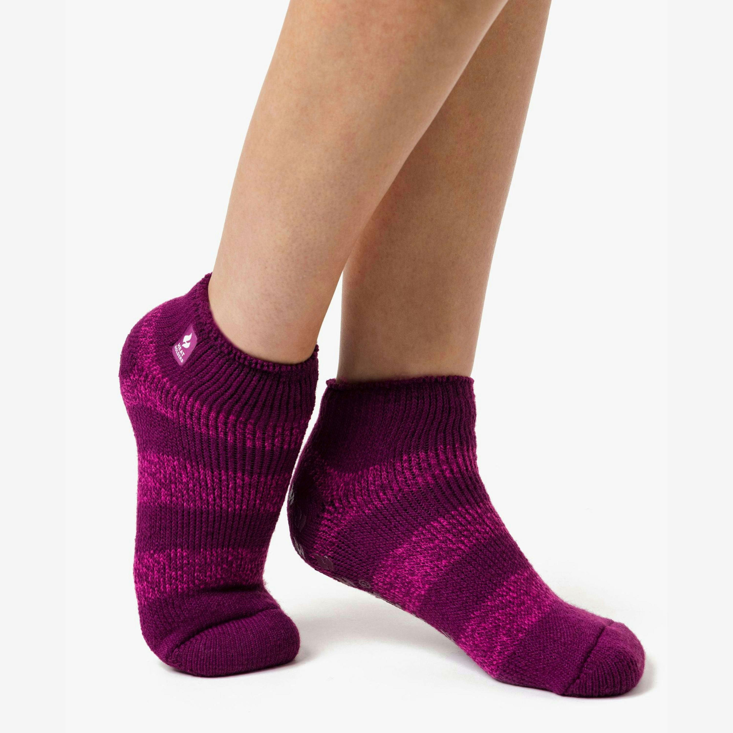 Ladies Thick Warm 2.3 Tog Thermal Low Cut Ankle Slipper Socks , view 5 of 5