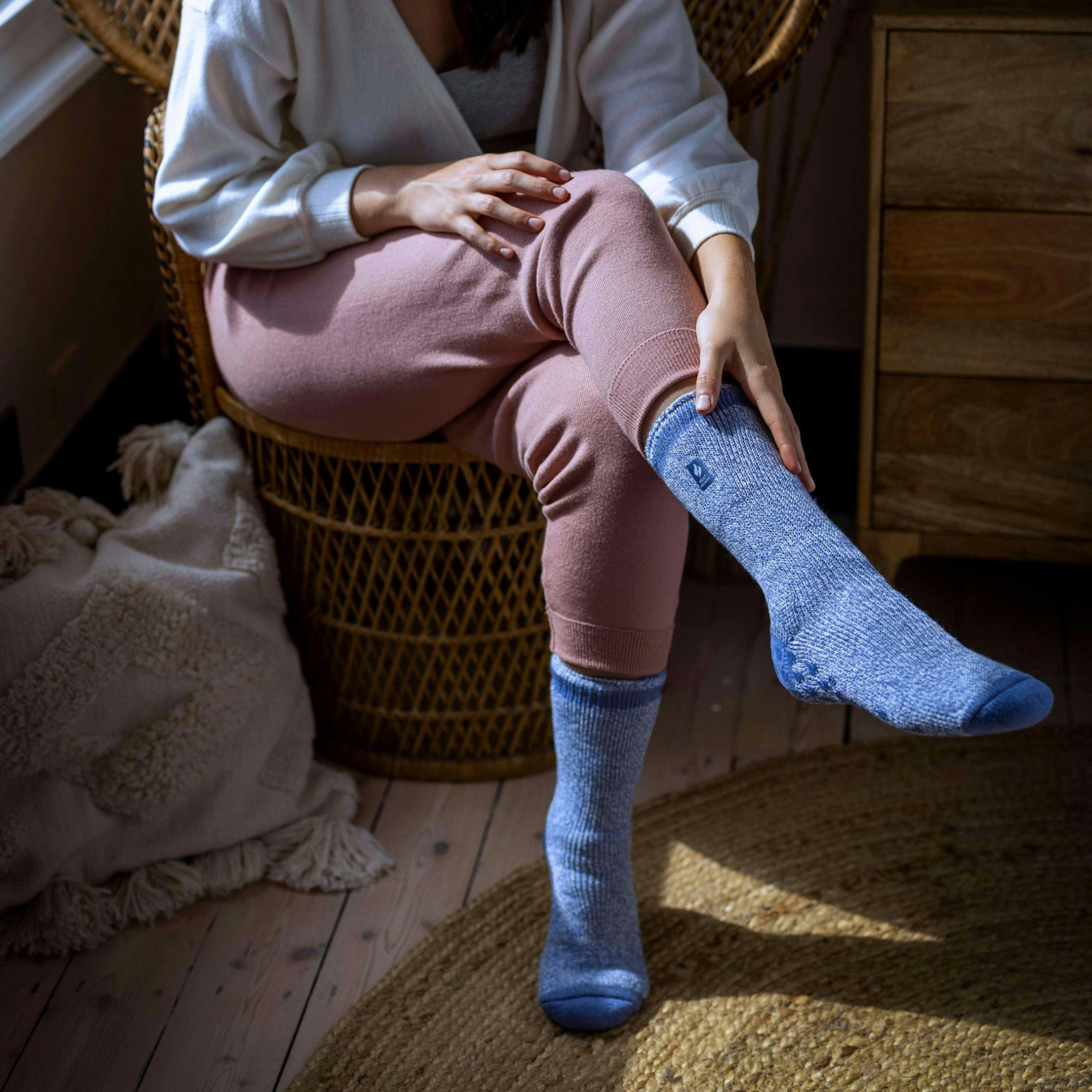 Ladies Extra Warm Fluffy Non Slip Thermal Slipper Socks , view 4 of 5