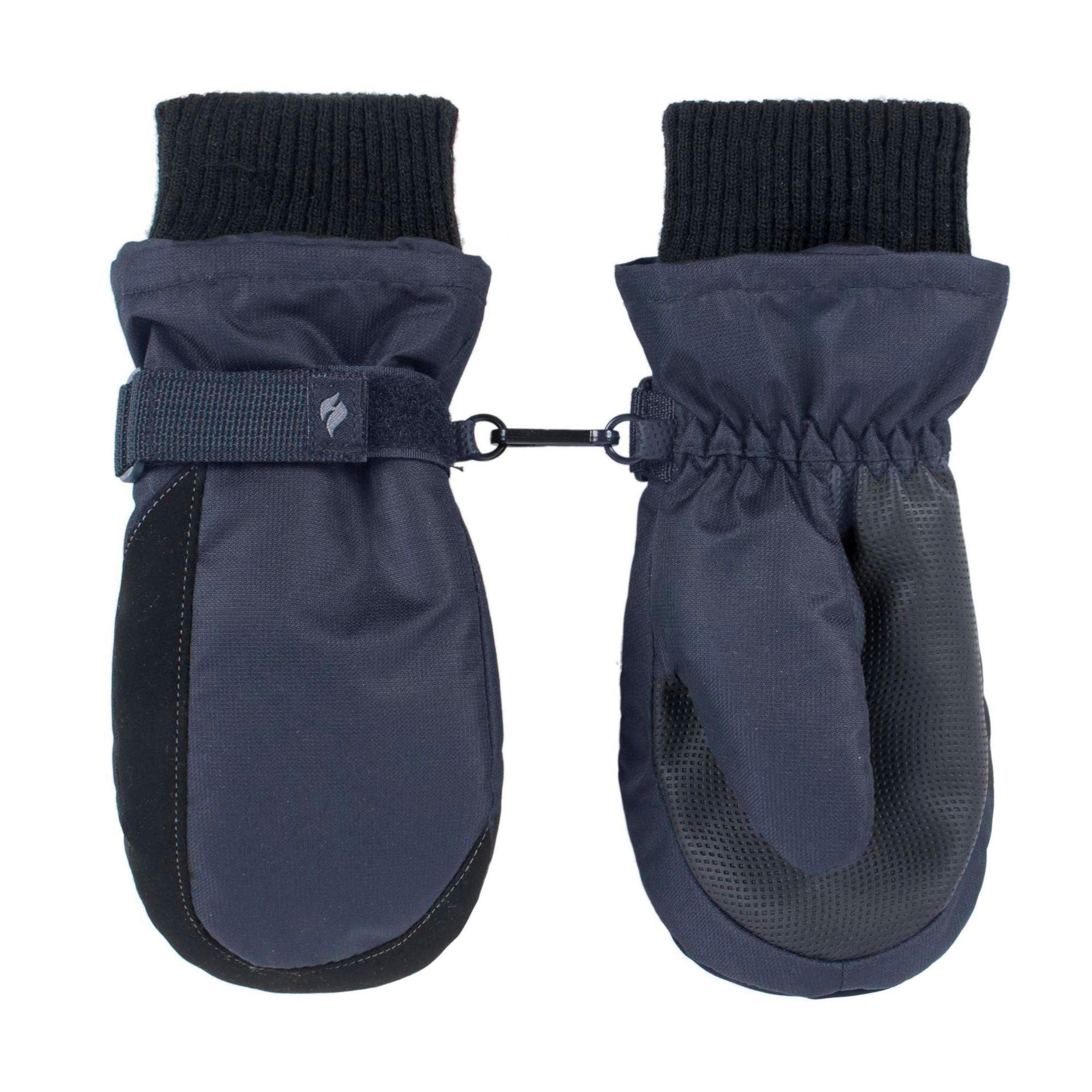 Childrens Soft Shell Winter Fleece Lined Waterproof Thermal Snow Ski Mittens , view 3 of 4