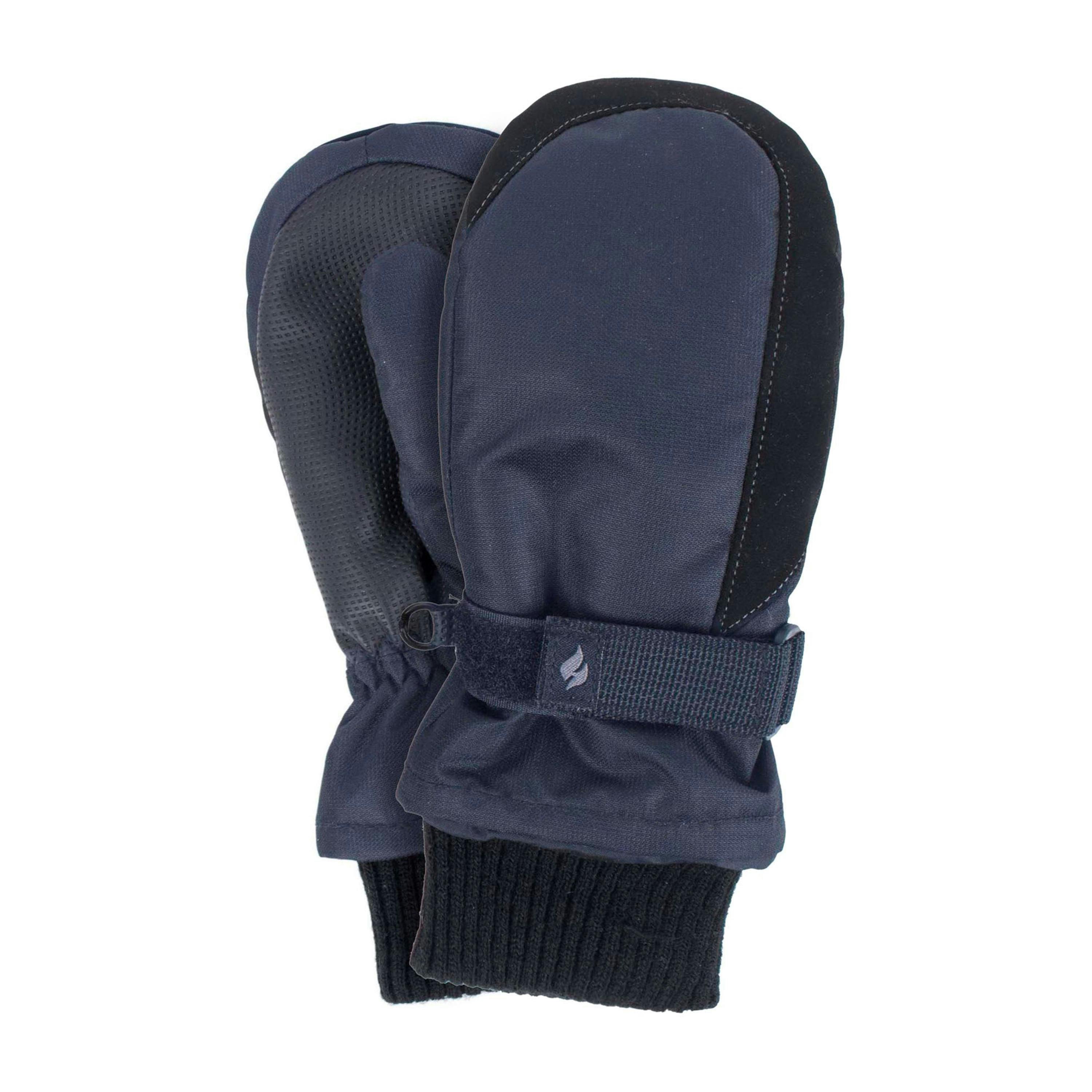 Childrens Soft Shell Winter Fleece Lined Waterproof Thermal Snow Ski Mittens , view 4 of 4