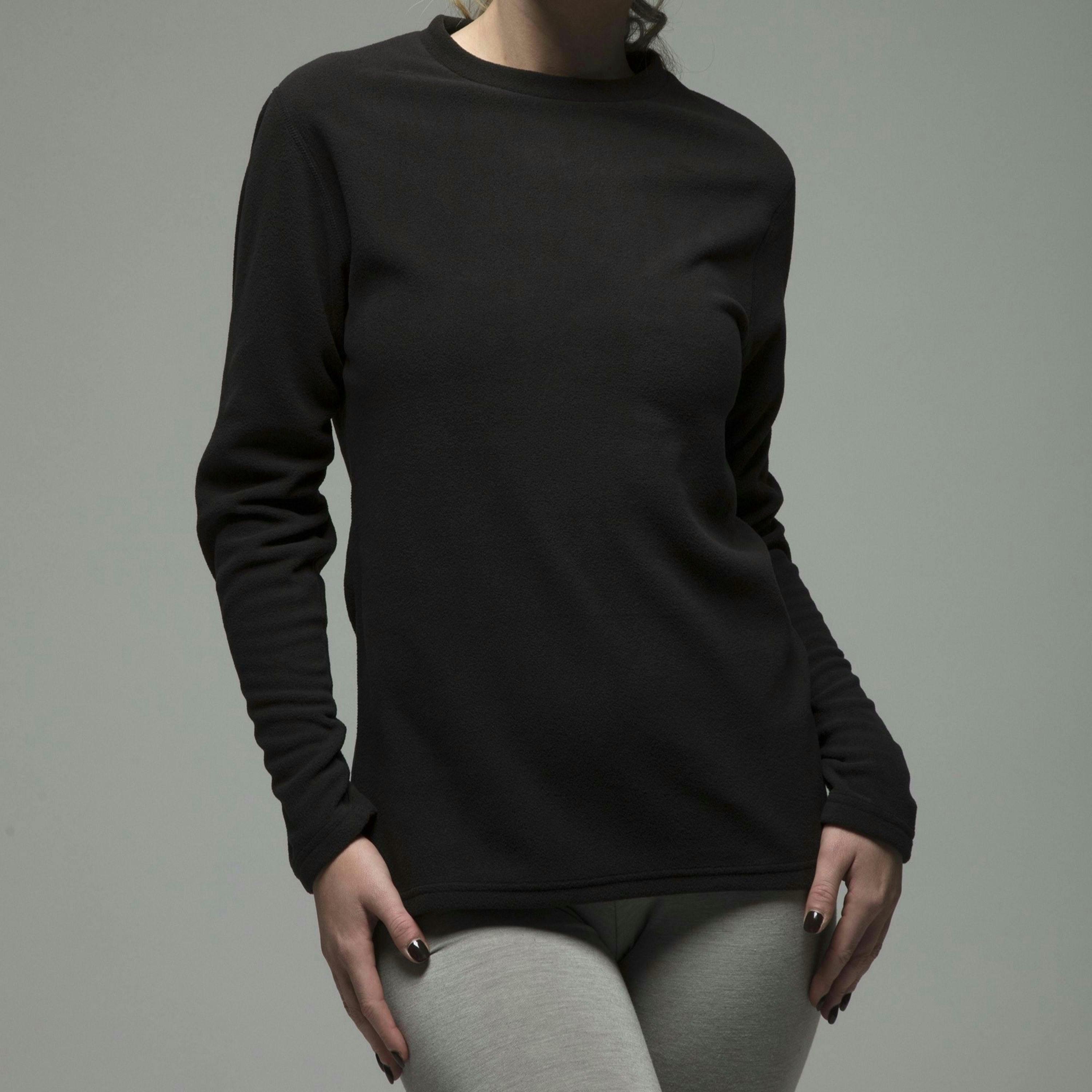 Ladies Fleece Lined Base Layer Thermal Long Sleeve Top , view 4 of 5