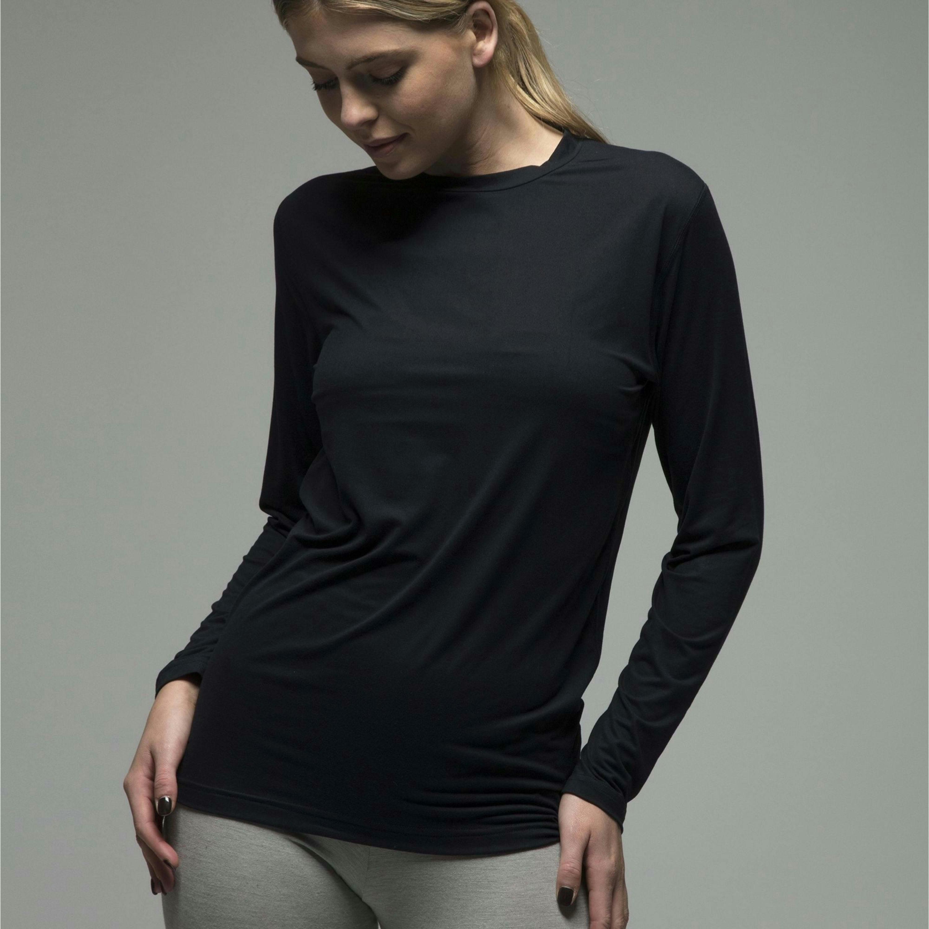 Ladies Fleece Lined Base Layer Thermal Long Sleeve Top , view 5 of 5