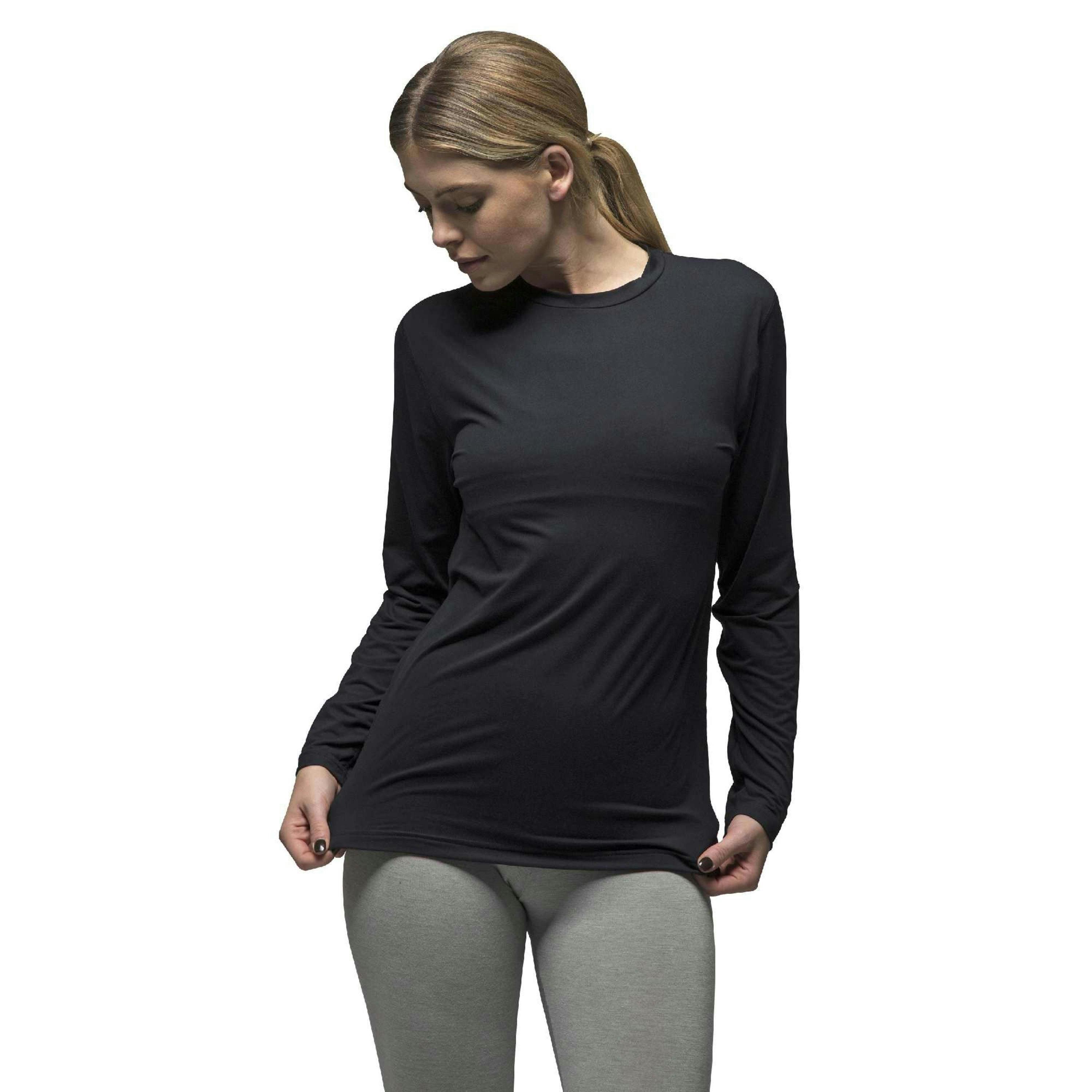 Ladies Fleece Lined Base Layer Thermal Long Sleeve Top , view 1 of 5
