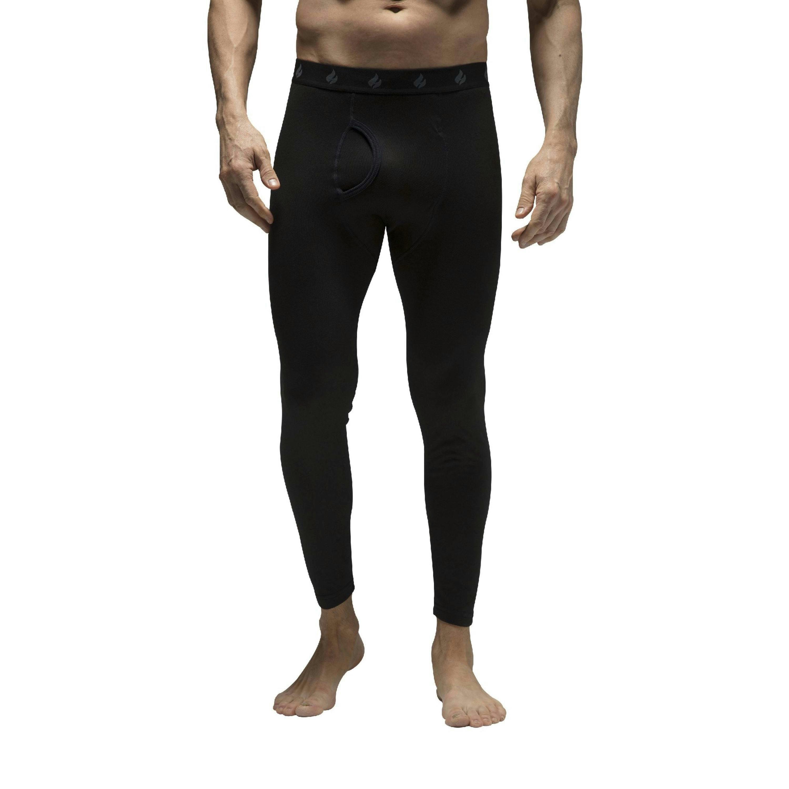 Mens Fleece Lined Base Layer Thermal Long John Bottoms , view 1 of 4