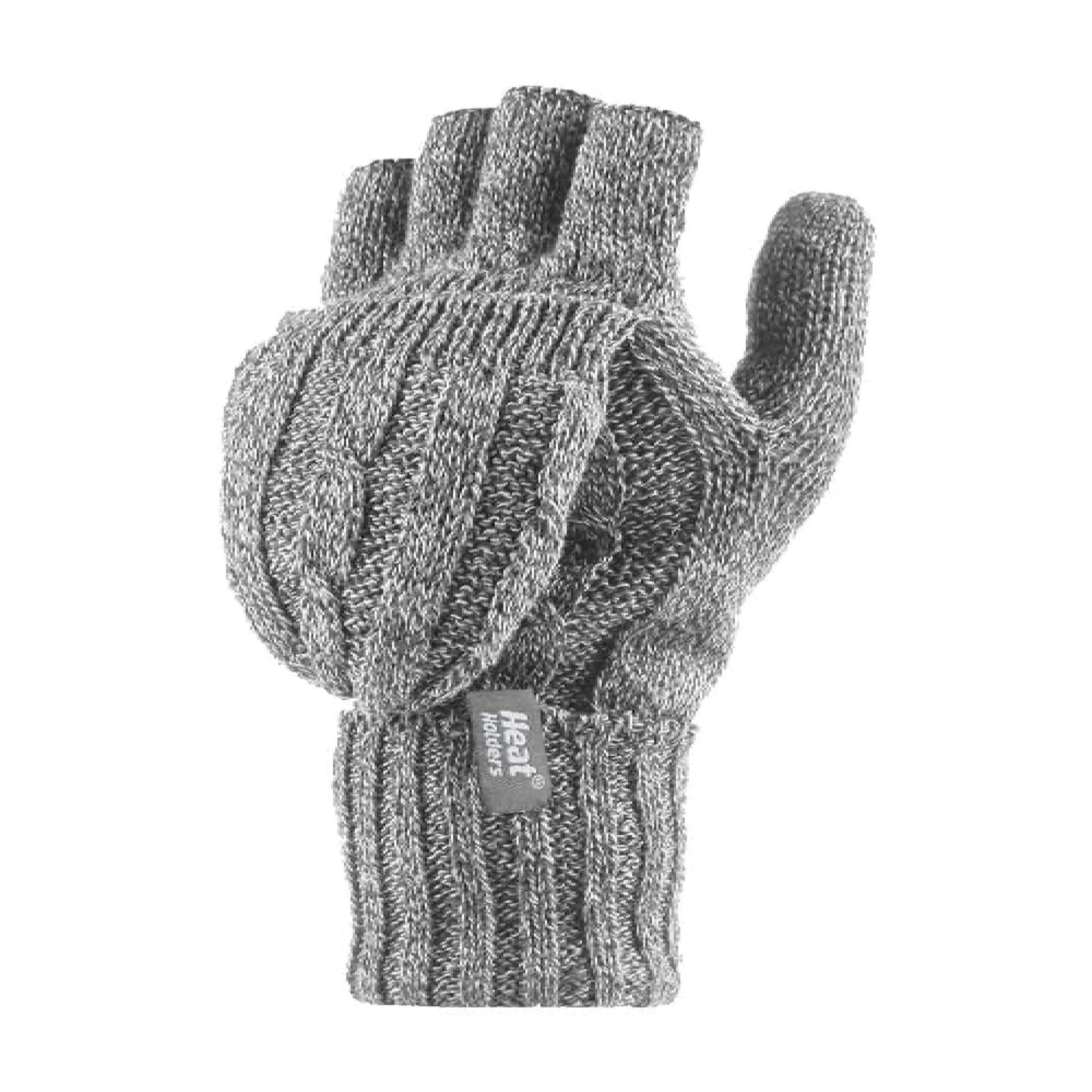 Ladies Cable Knit 2.3 Tog Thermal Winter Fingerless Converter Gloves , view 1 of 5
