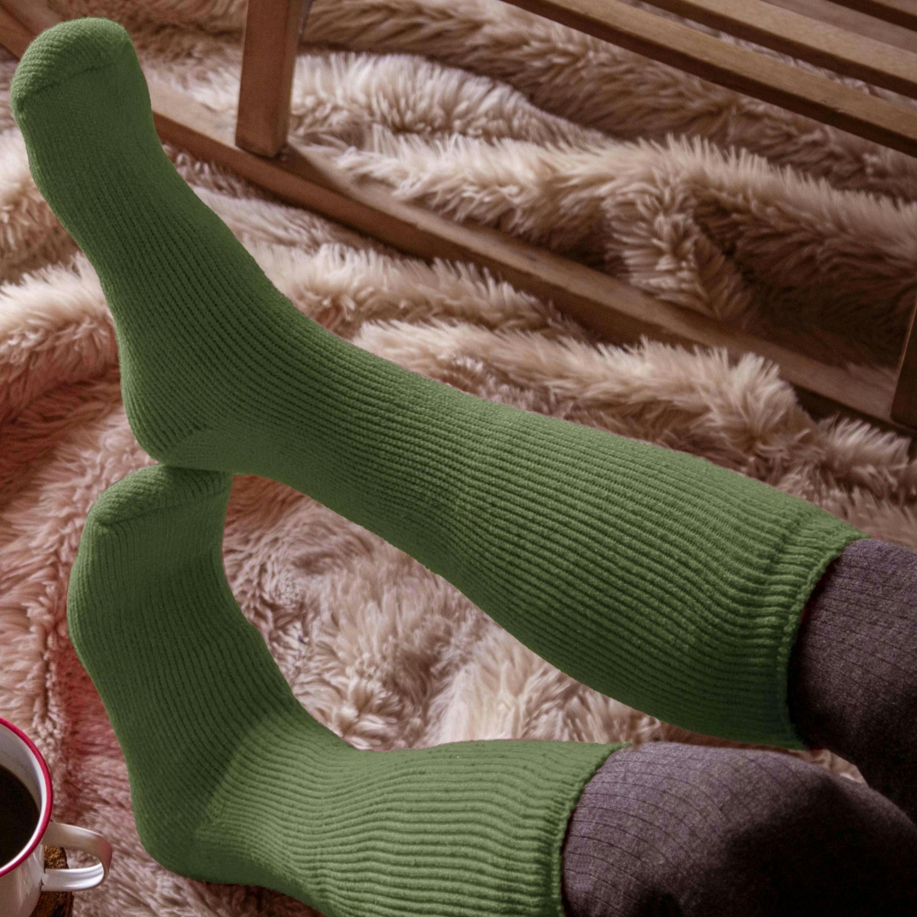 Ladies Extra Long Thick Winter Warm Knee High Thermal Socks , view 4 of 5