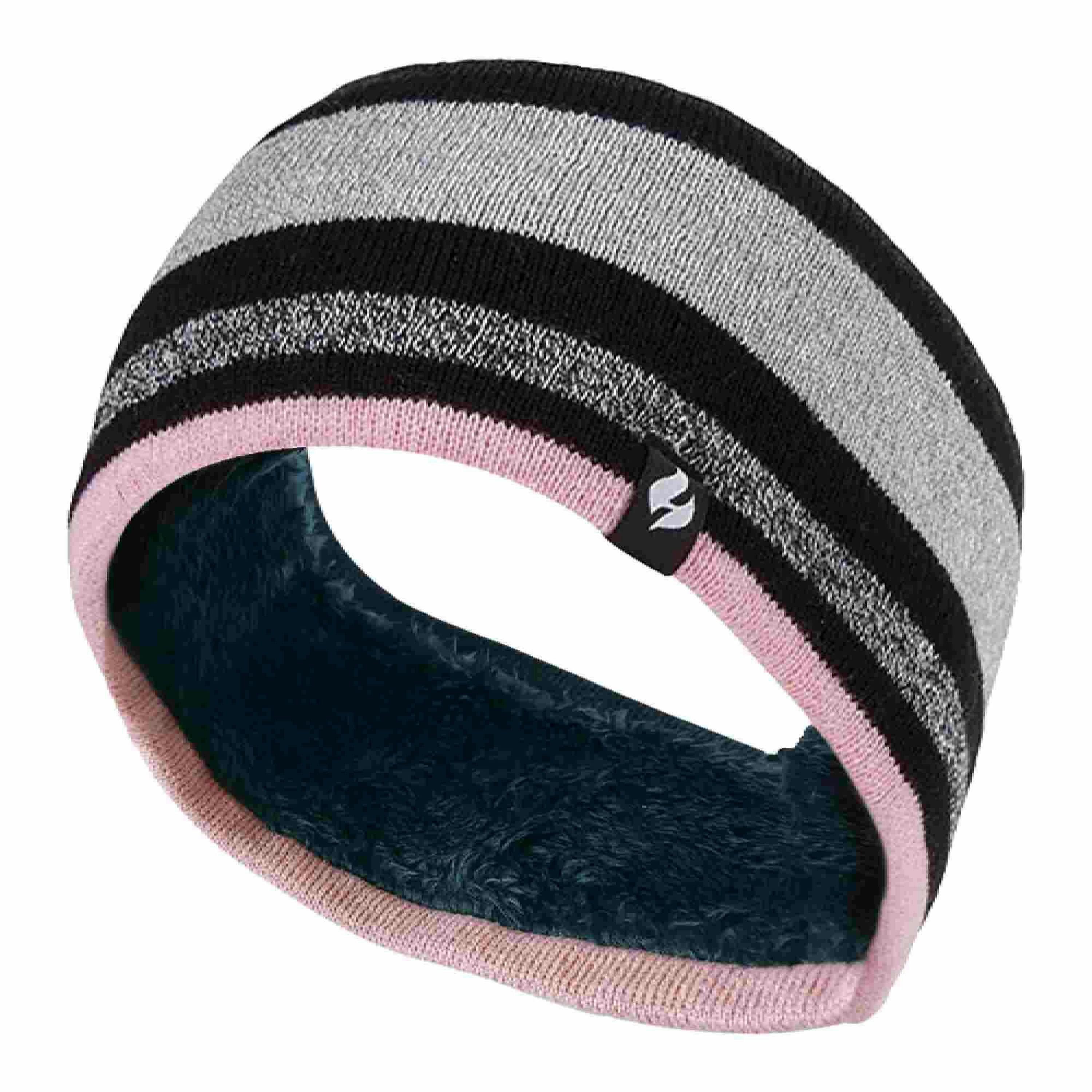 Ladies Cable Knitted Fleece Lined Thermal Winter Ear Warmer Headband , view 1 of 5