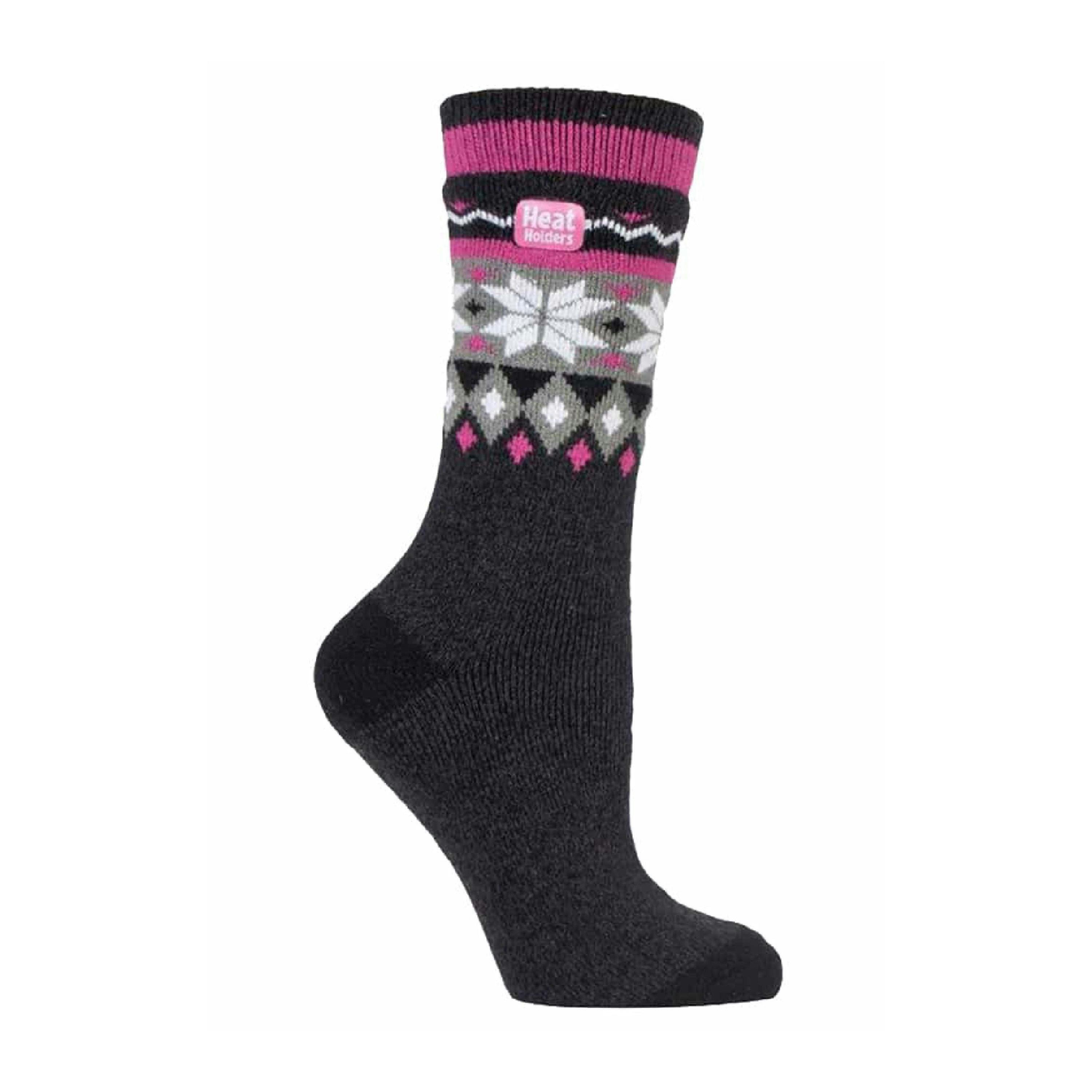 Ladies Thin Lightweight Patterned Casual Winter Warm Thermal Socks , view 1 of 5