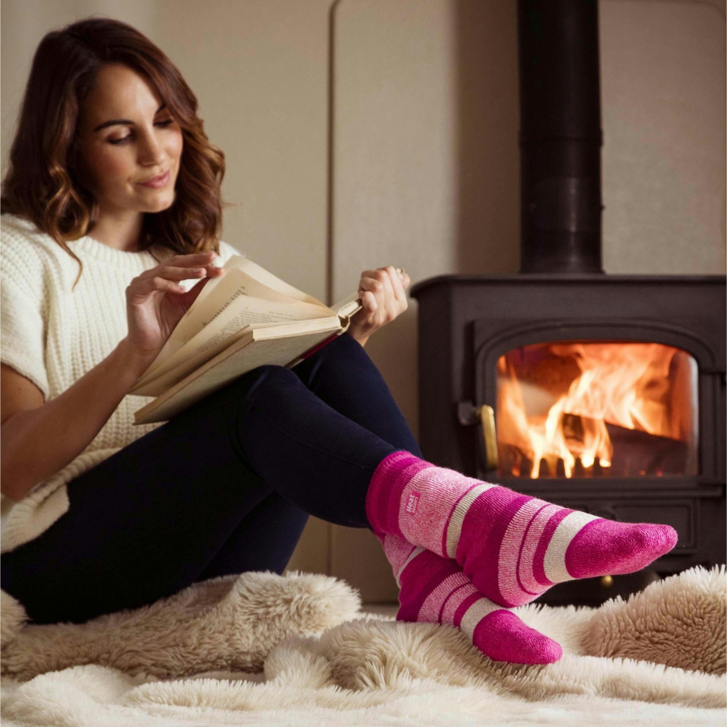 Ladies Thin Lightweight Patterned Casual Winter Warm Thermal Socks , view 3 of 5
