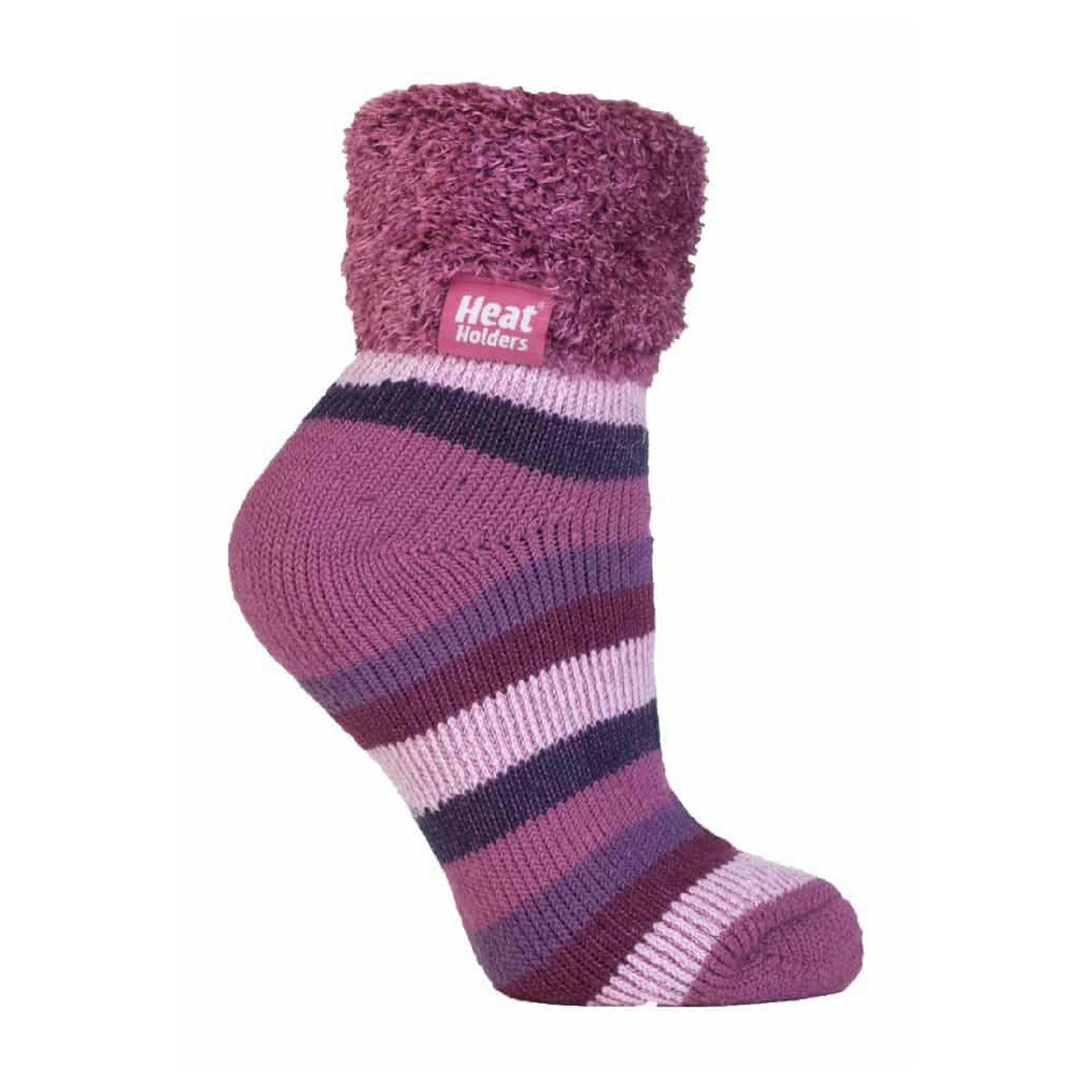 Ladies Non Slip Thermal Low Cut Slipper Bed Socks with Grips , view 1 of 5