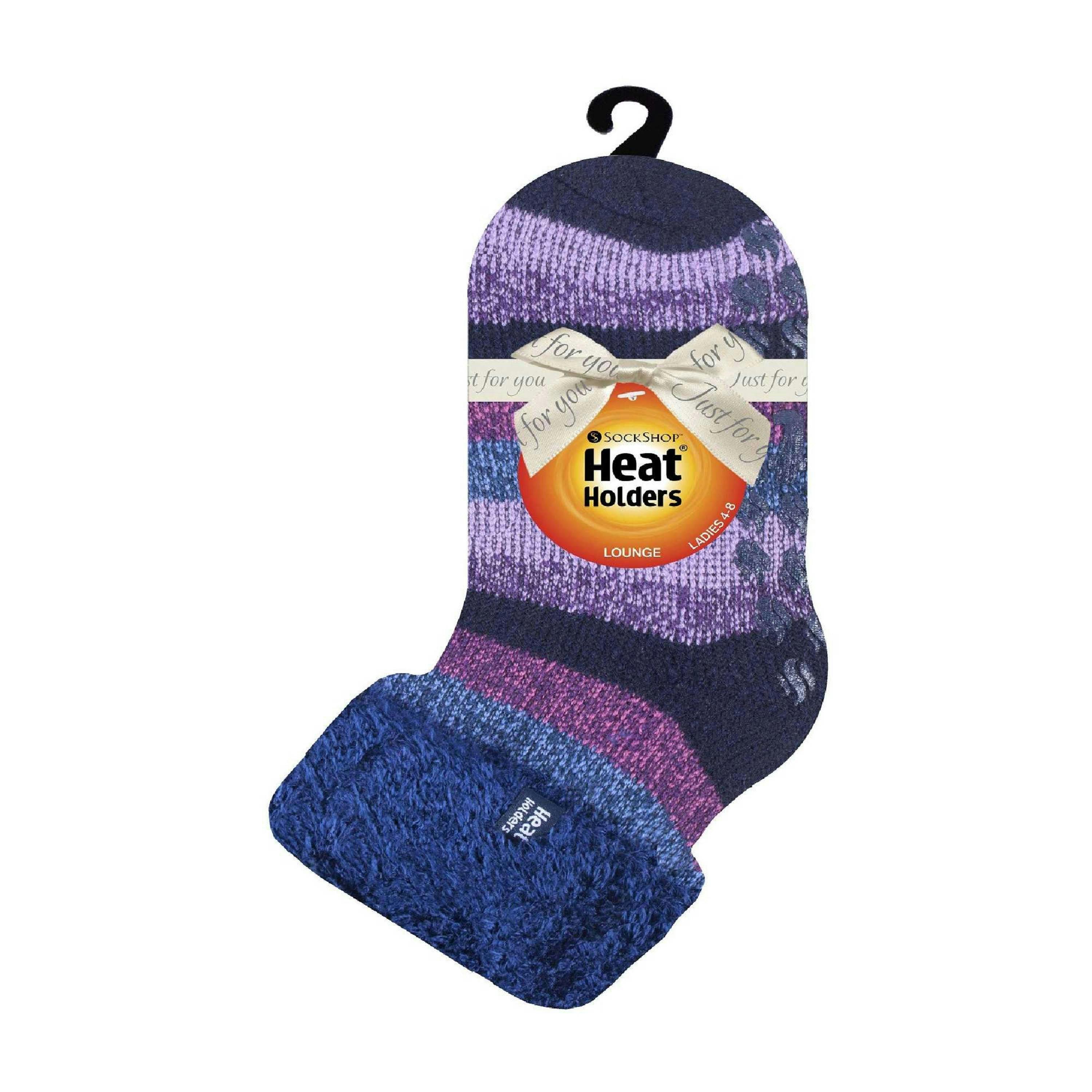 Ladies Non Slip Thermal Low Cut Ankle Slipper Bed Socks with Grips , view 2 of 5