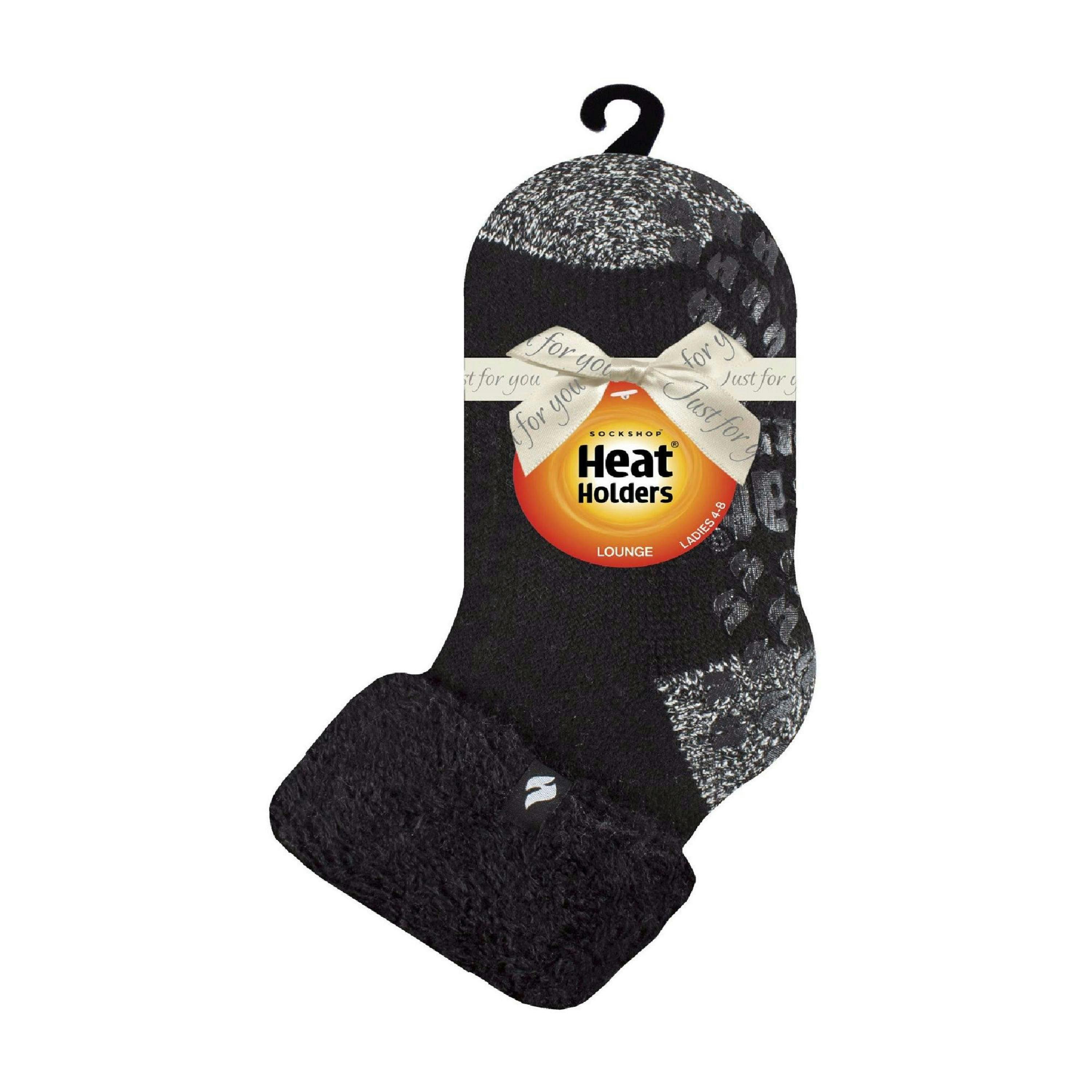 Ladies Non Slip Thermal Low Cut Ankle Slipper Bed Socks with Grips , view 2 of 5