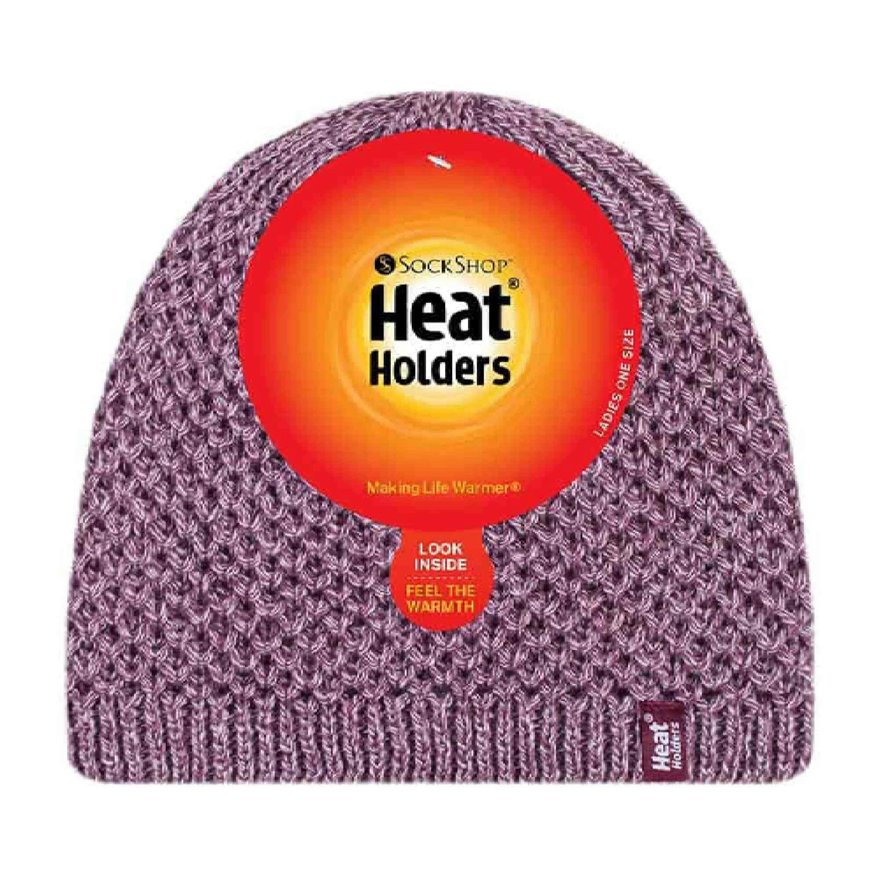 Ladies Crochet Knit Fleece Lined Warm Thermal Winter Beanie Hat , view 2 of 5