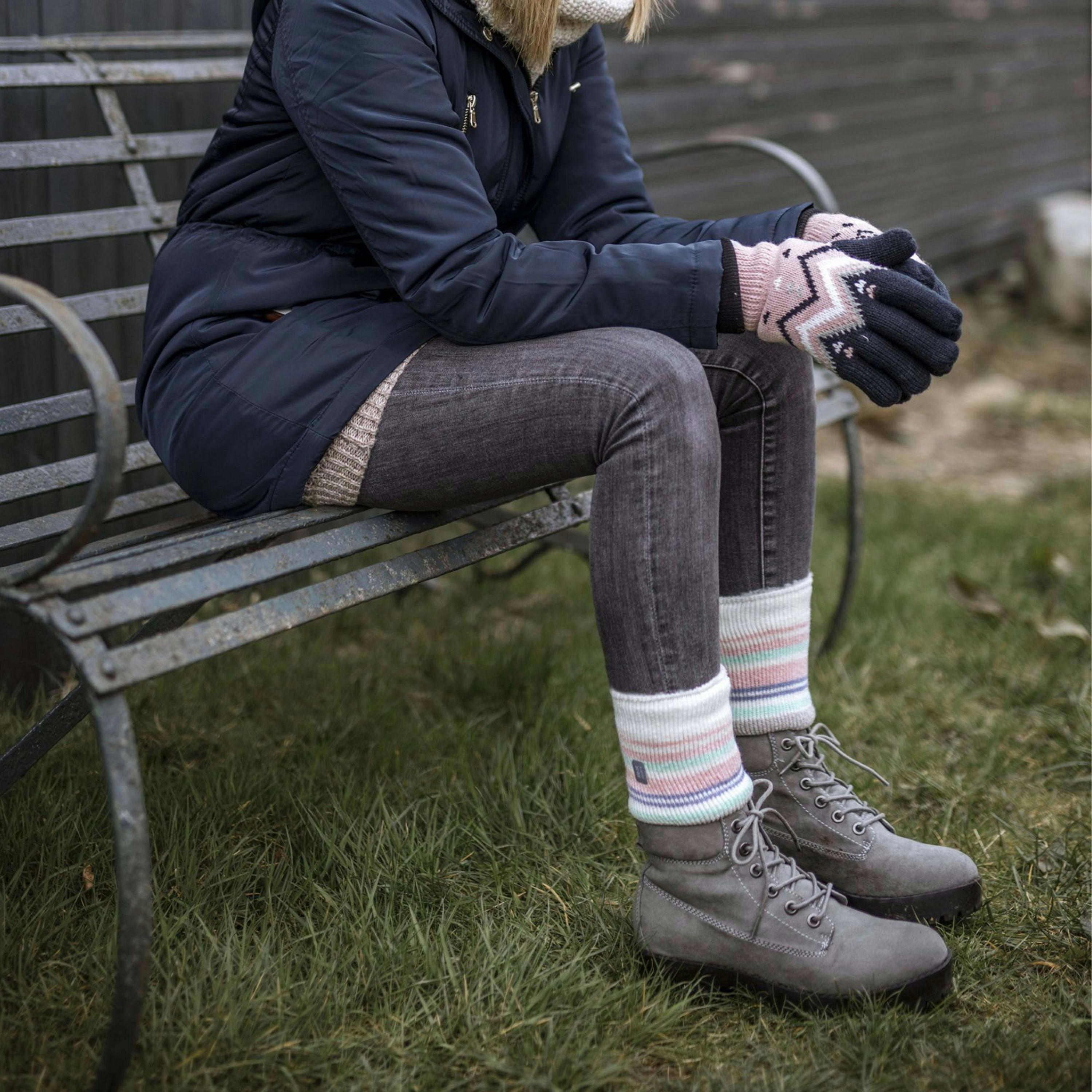 Ladies Twist Patterned Thick Winter Thermal Socks , view 3 of 5