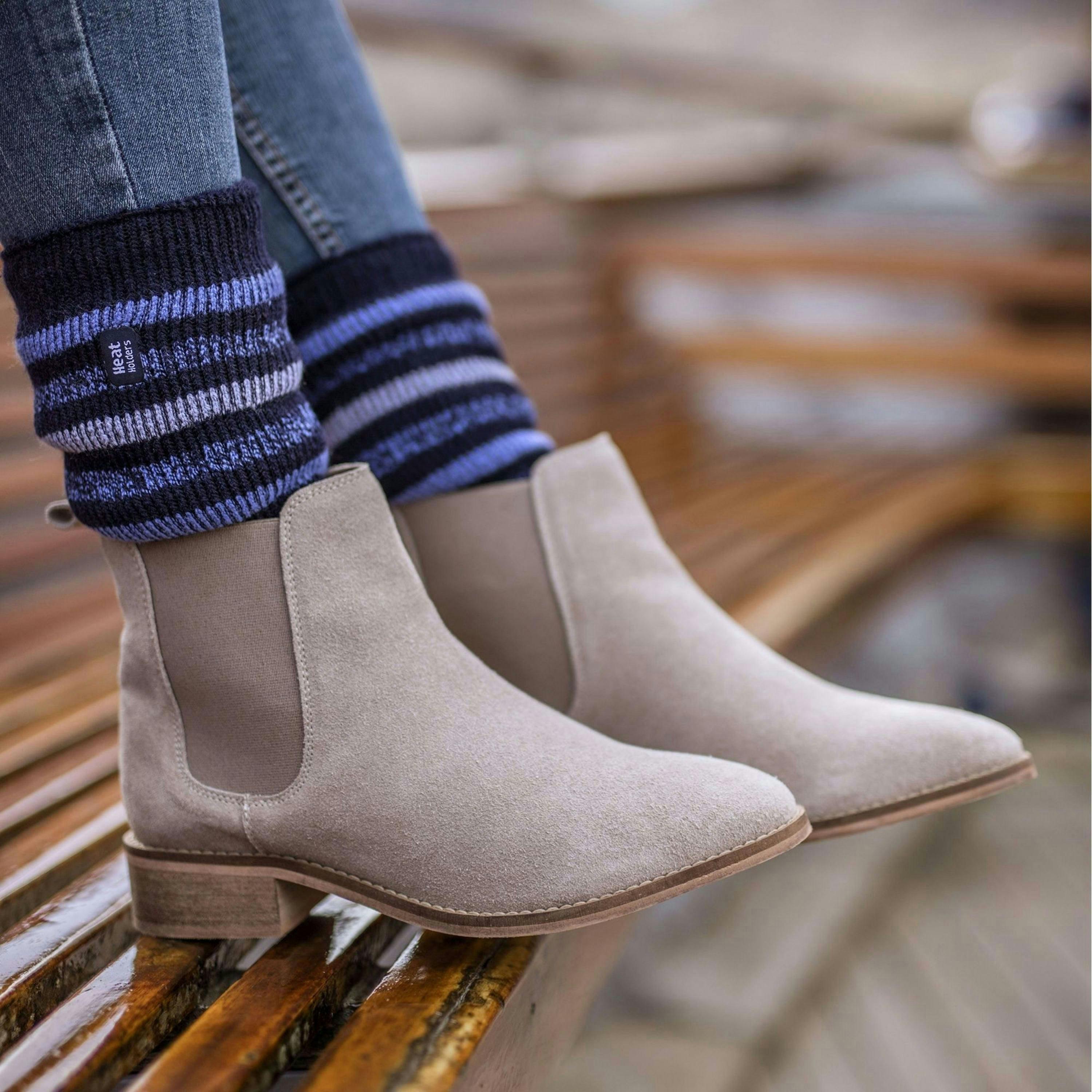 Ladies Twist Patterned Thick Winter Thermal Socks , view 4 of 5