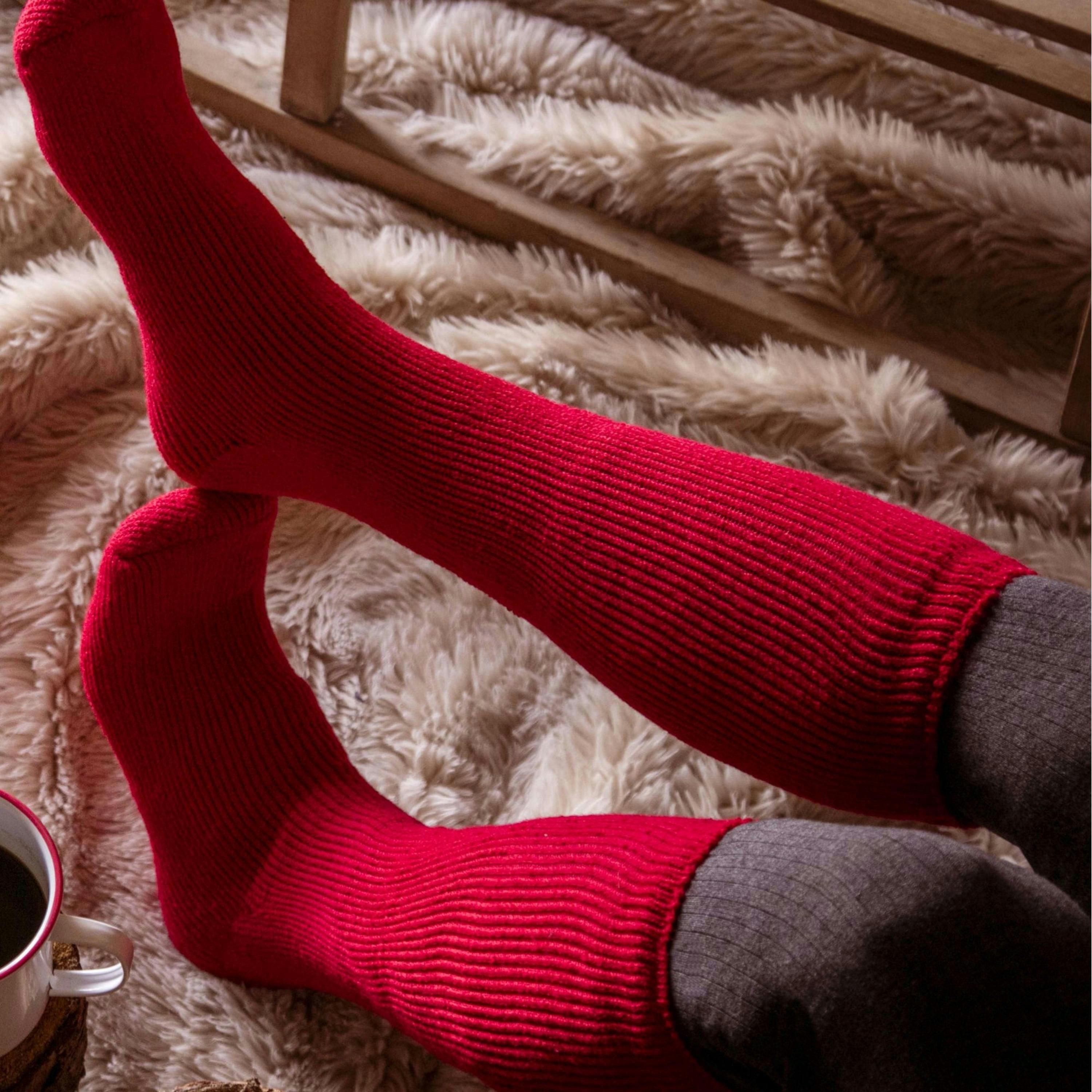 Mens Extra Long Thick Winter Warm Knee High Thermal Socks , view 5 of 5