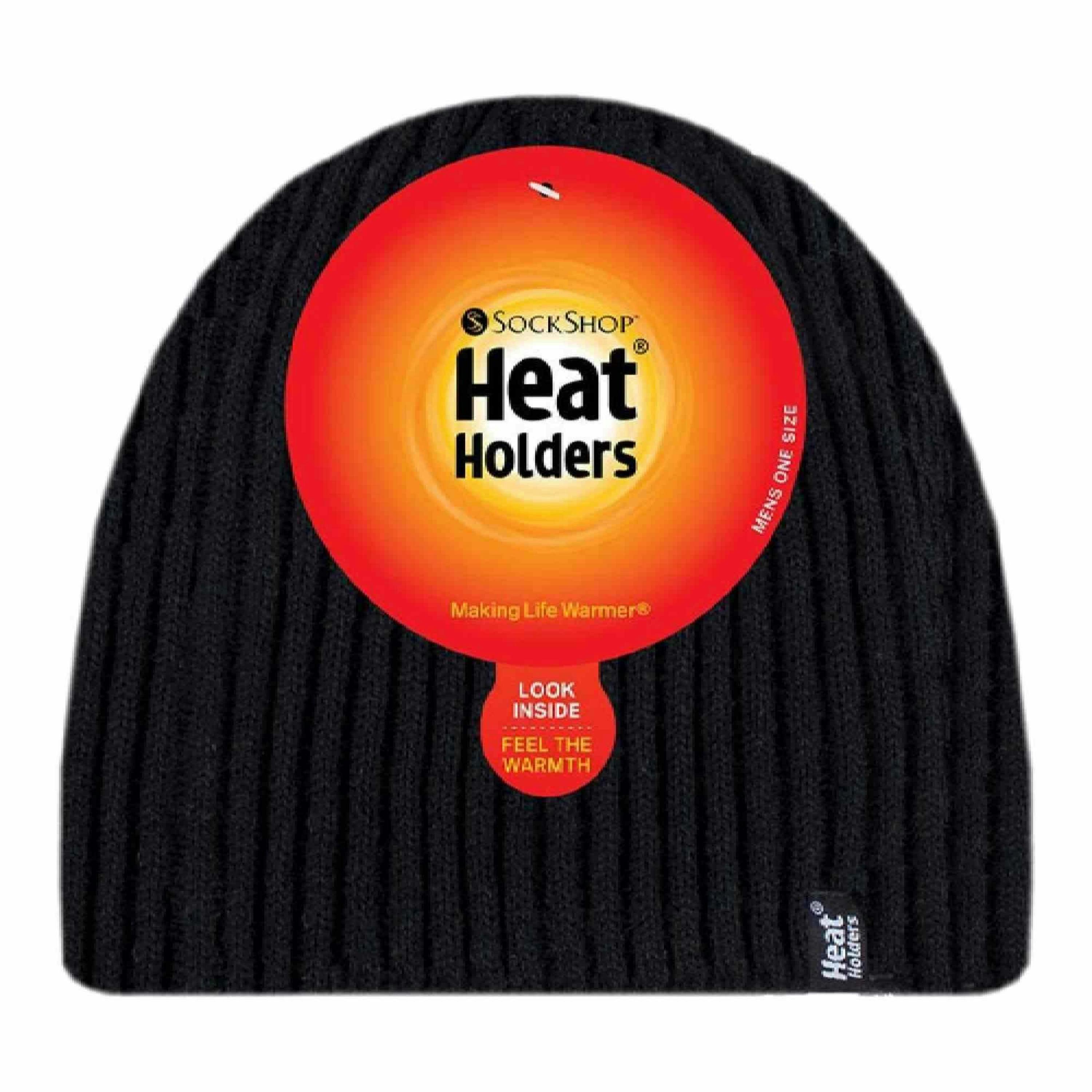 Mens Fleece Lined Thermal Winter Knitted Beanie Hat , view 2 of 5