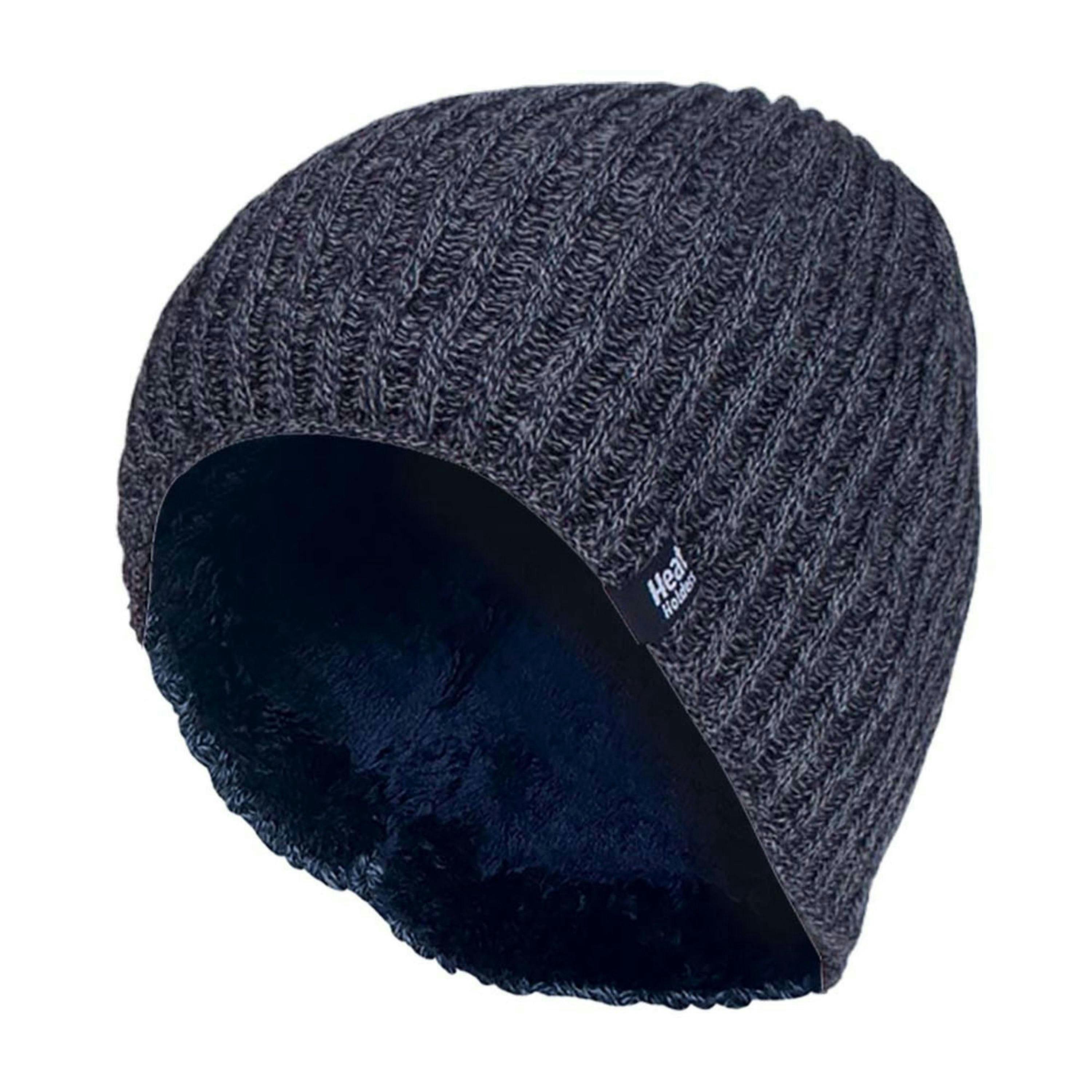 Mens Fleece Lined Thermal Winter Knitted Beanie Hat , view 1 of 5