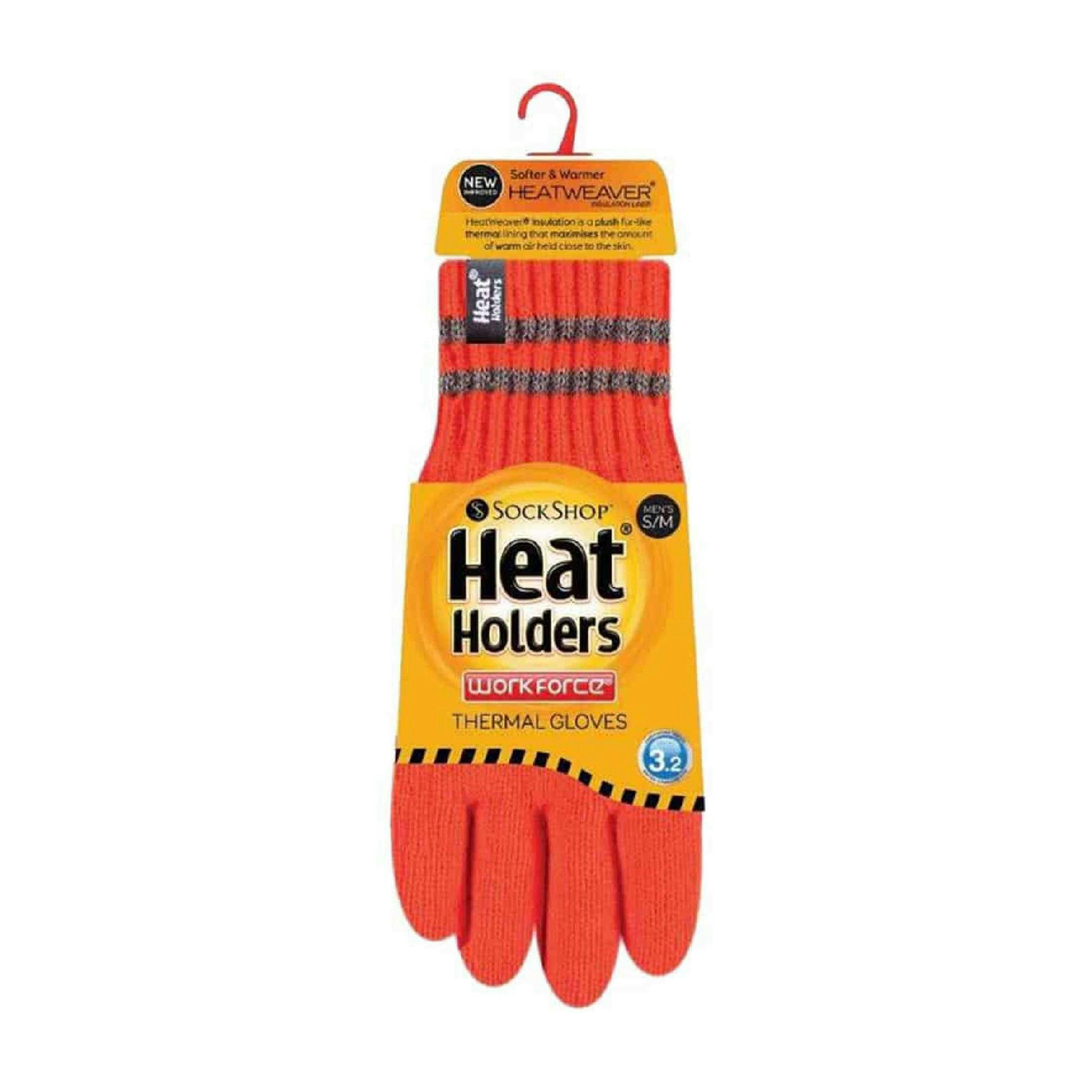 Mens Hi Vis Reflective Soft Fleece Lined Thermal Winter Gloves , view 2 of 5