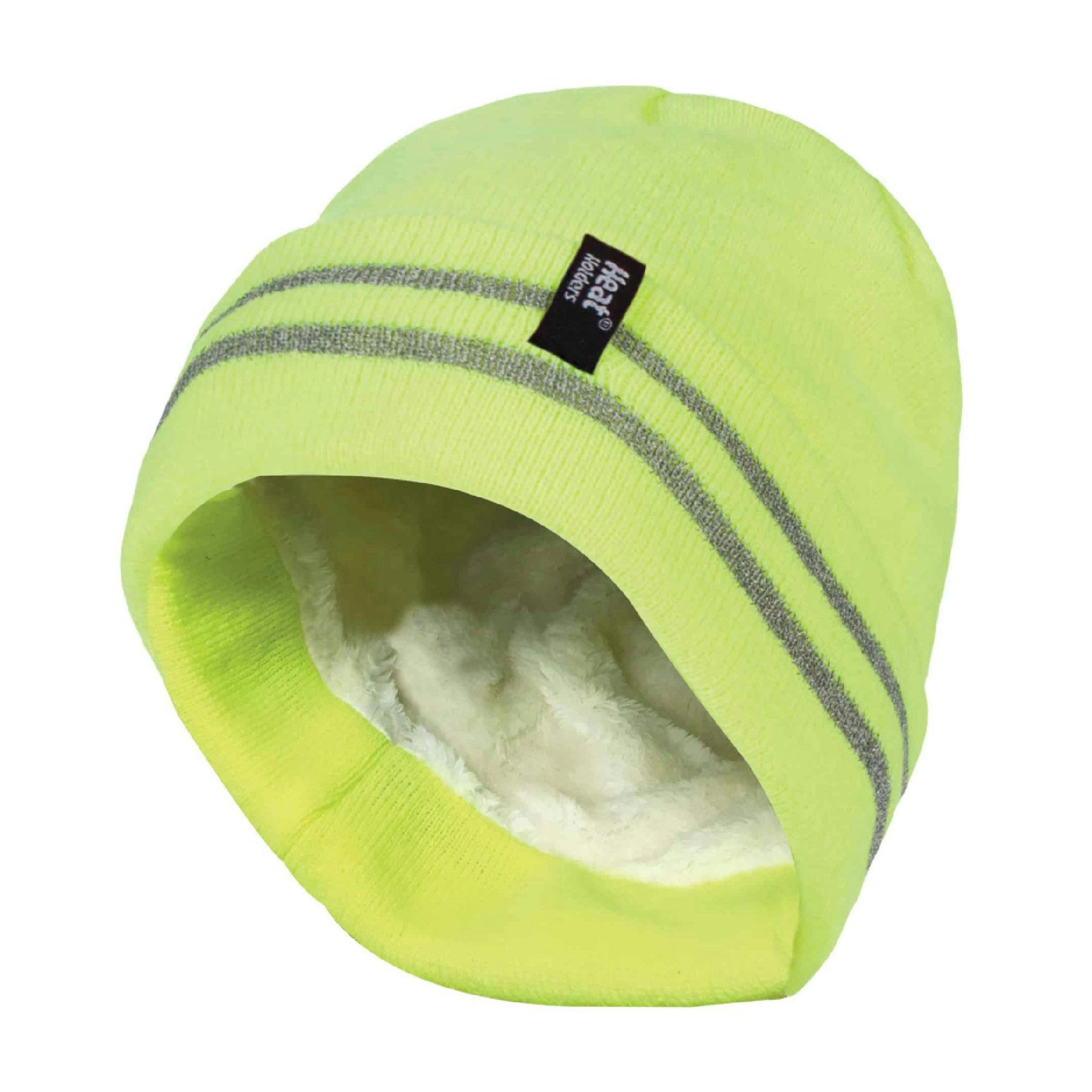 Mens Hi Vis Reflective Soft Fleece Lined Thermal Winter Hat , view 1 of 5