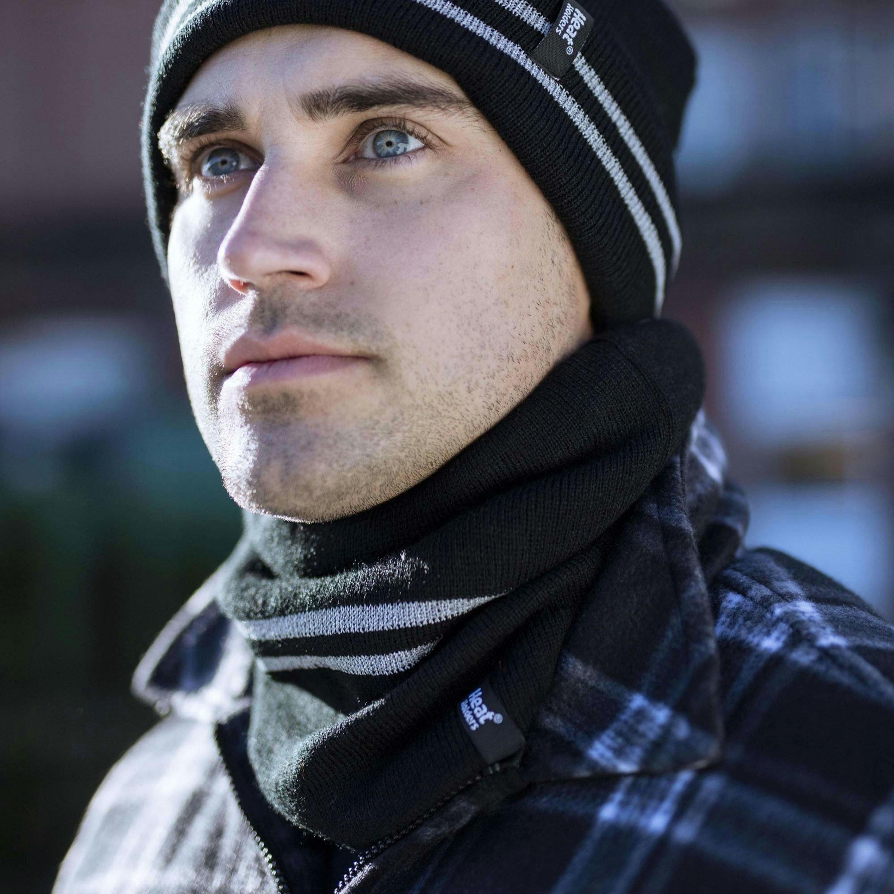 Mens Hi Vis Reflective Soft Fleece Lined Thermal Winter Neck Warmer , view 3 of 5