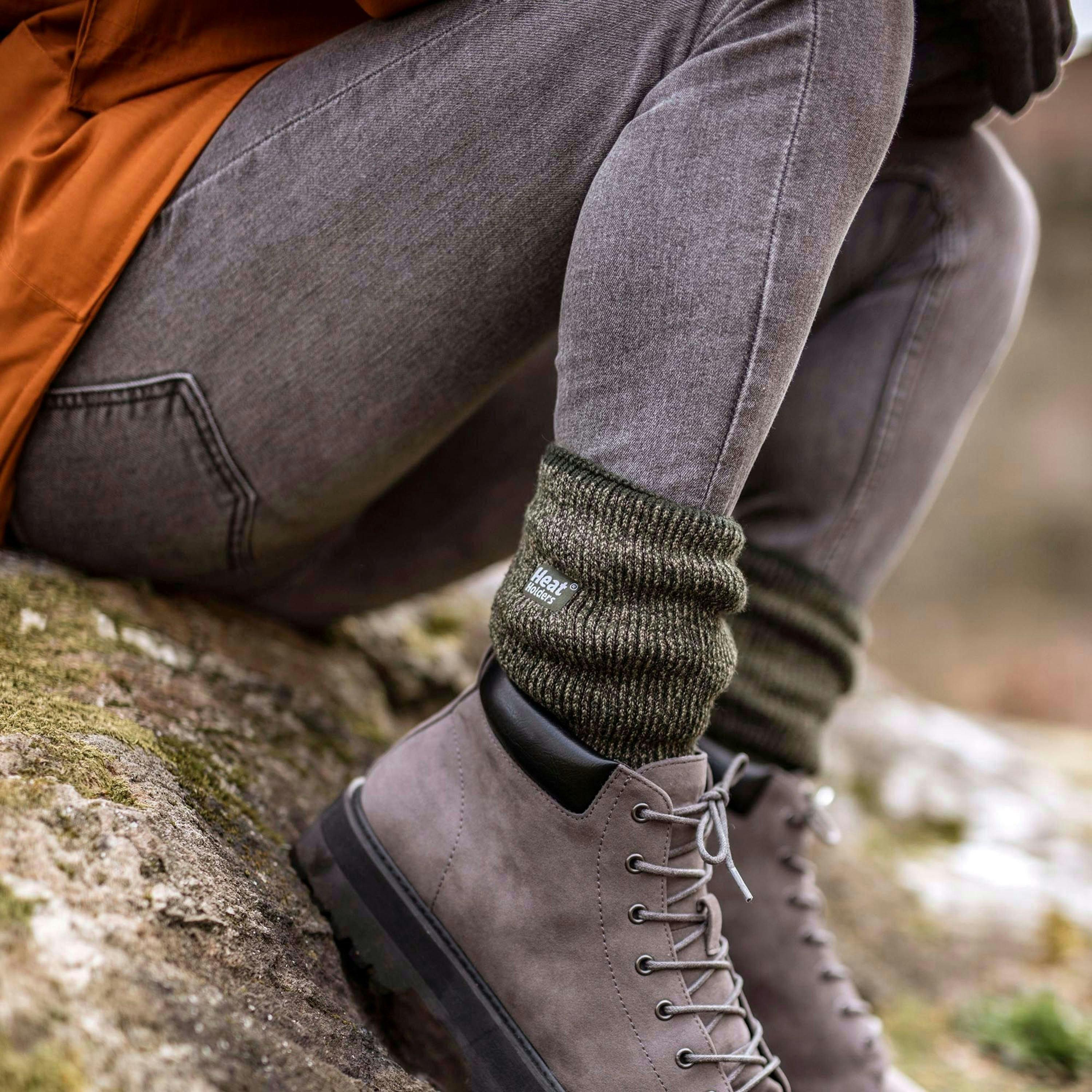 Mens Outdoor Winter Warm Thermal Merino Wool Socks , view 3 of 5