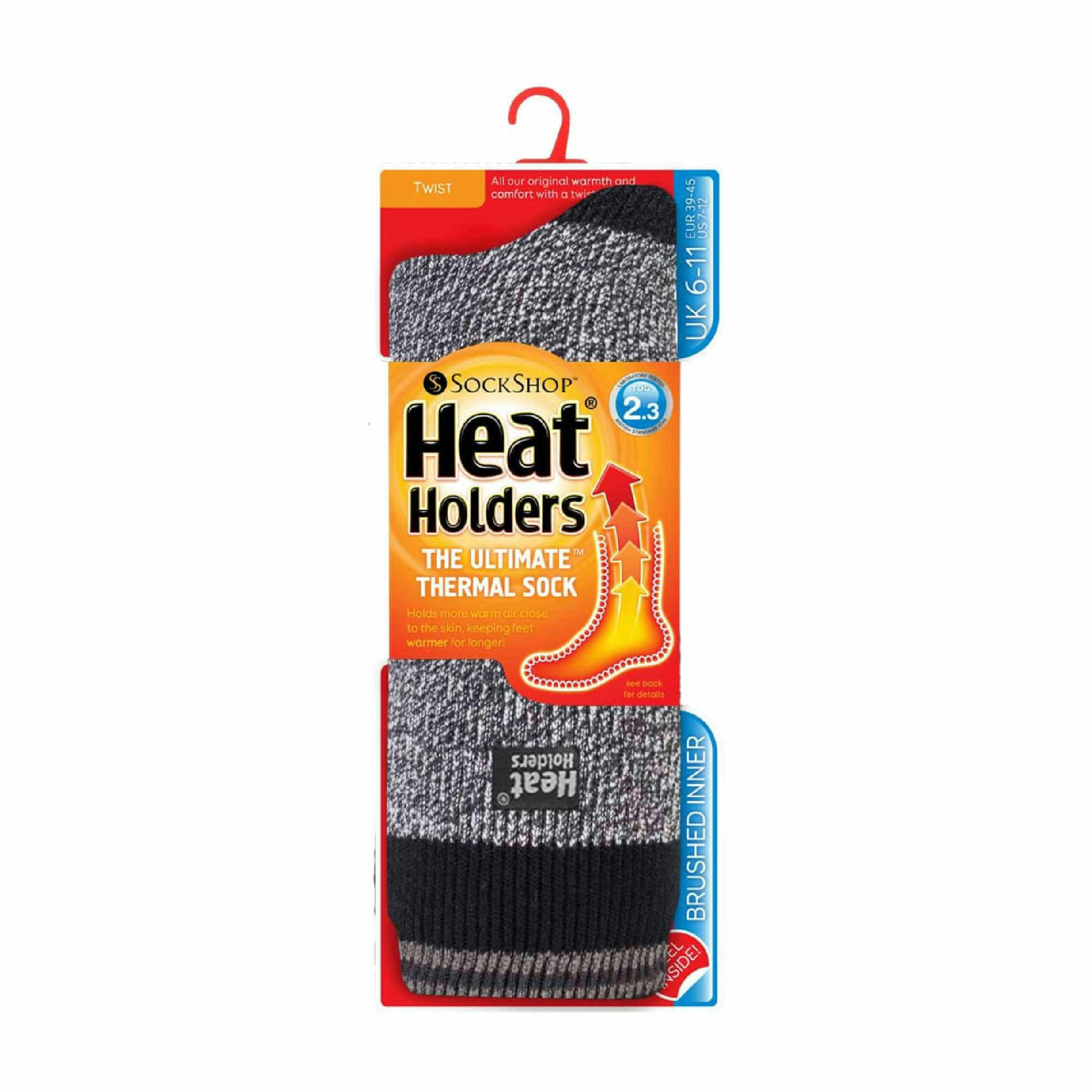 Mens Twist Patterned Thick Winter Thermal Socks , view 2 of 5