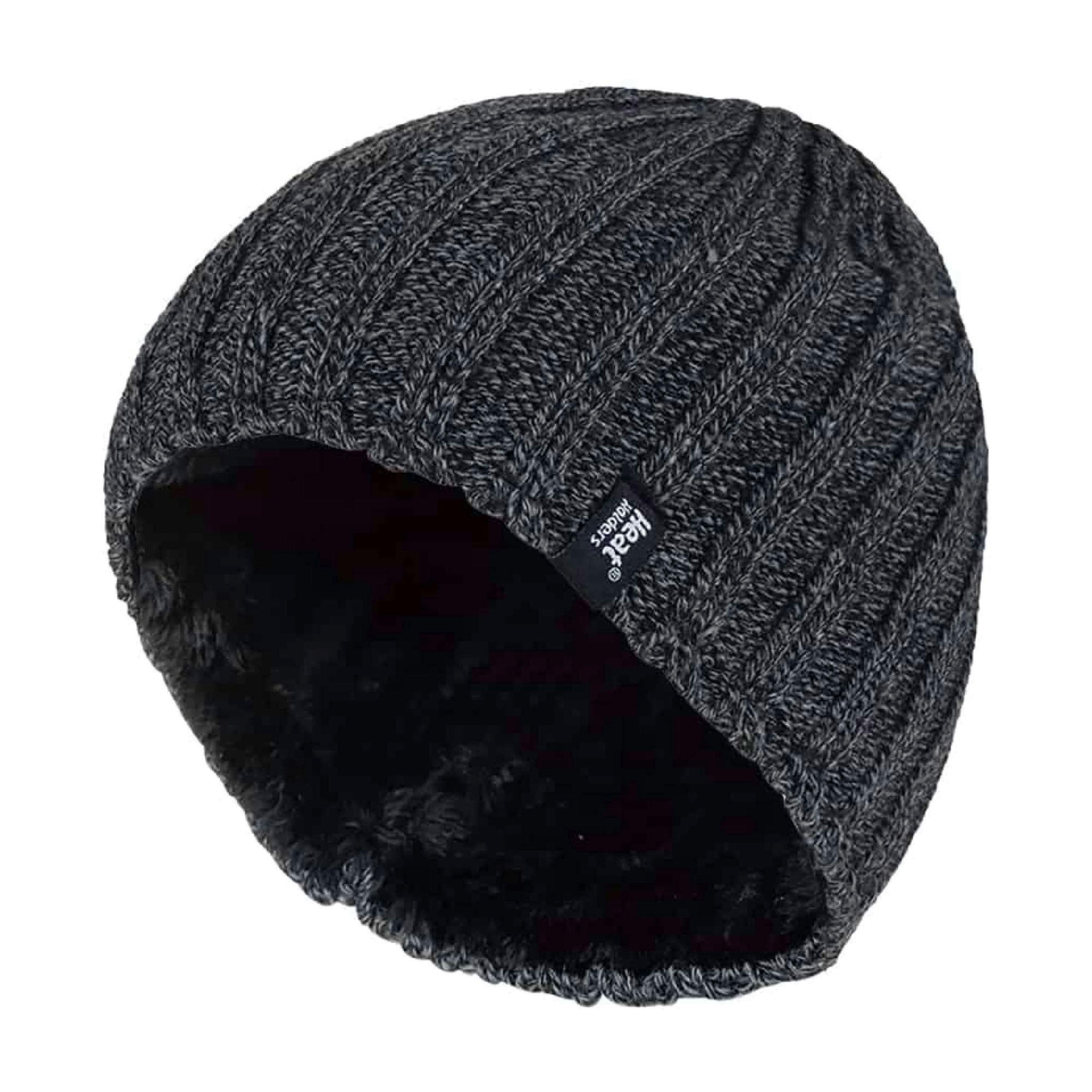 Mens 3.4 TOG Soft Fleece Lined Ribbed Knitted Thermal Winter Hat , view 1 of 5