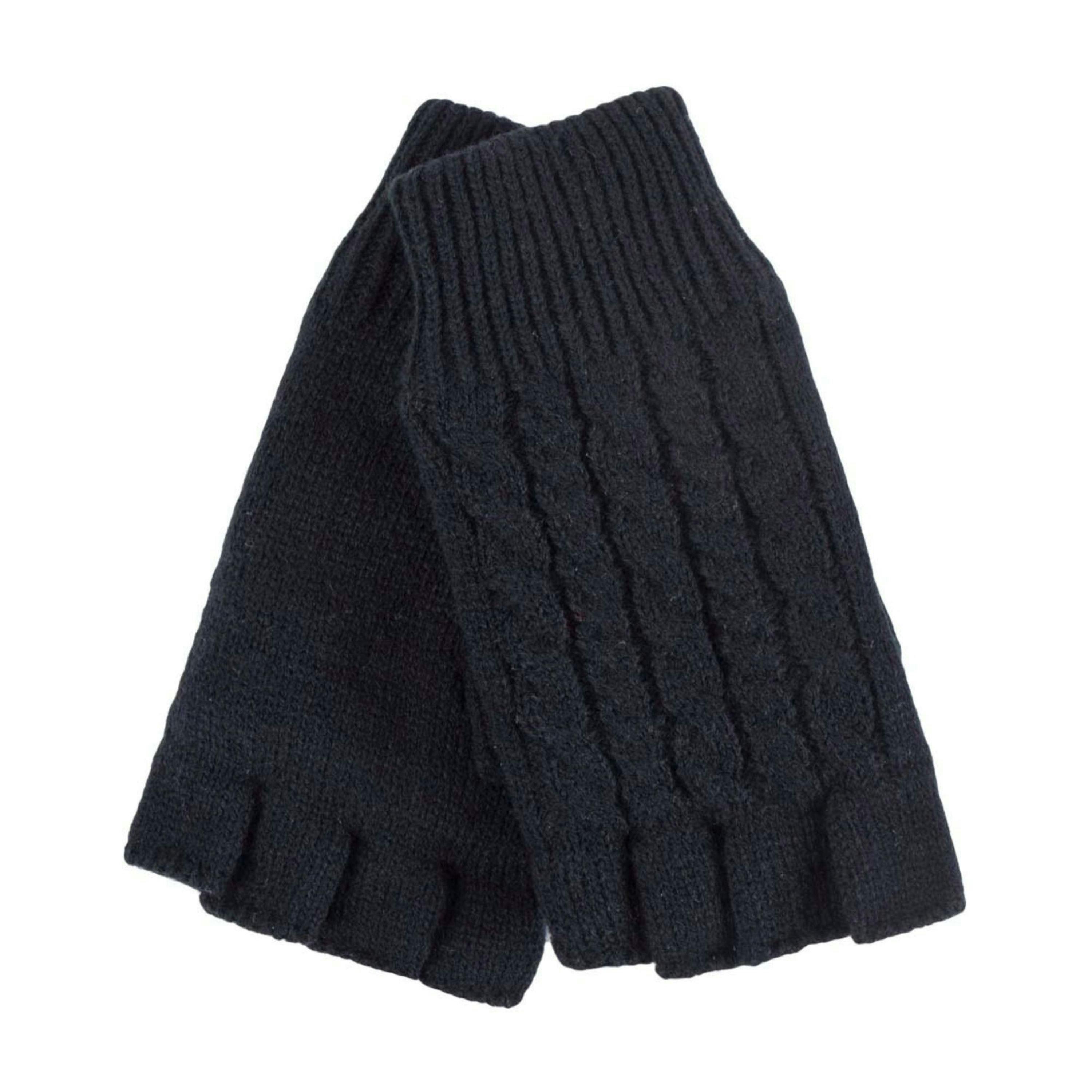 Ladies Cable Knitted Winter Thermal Fingerless Gloves , view 1 of 5