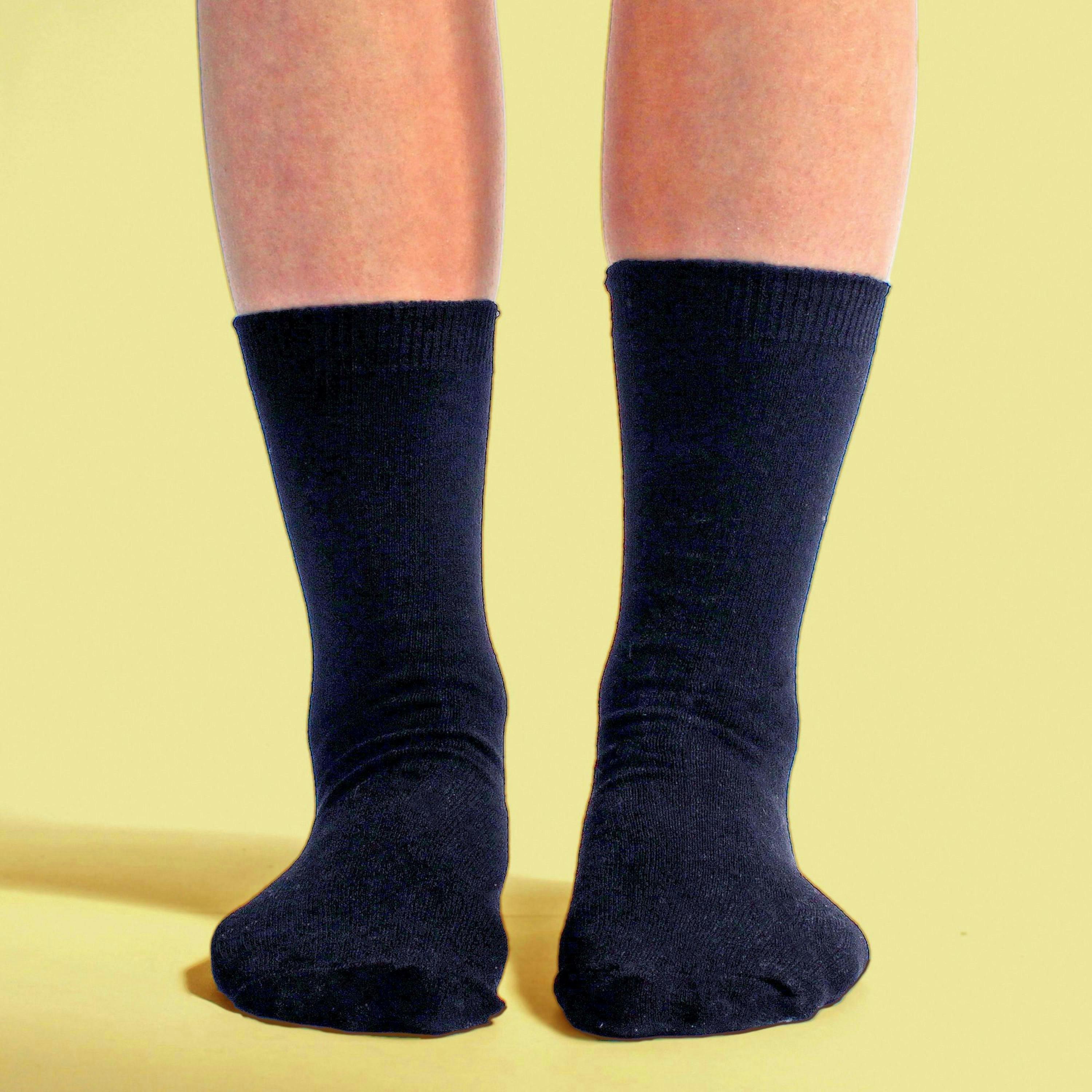6 Pack Kids Plain Soft Solid Coloured Cotton Socks , view 3 of 5
