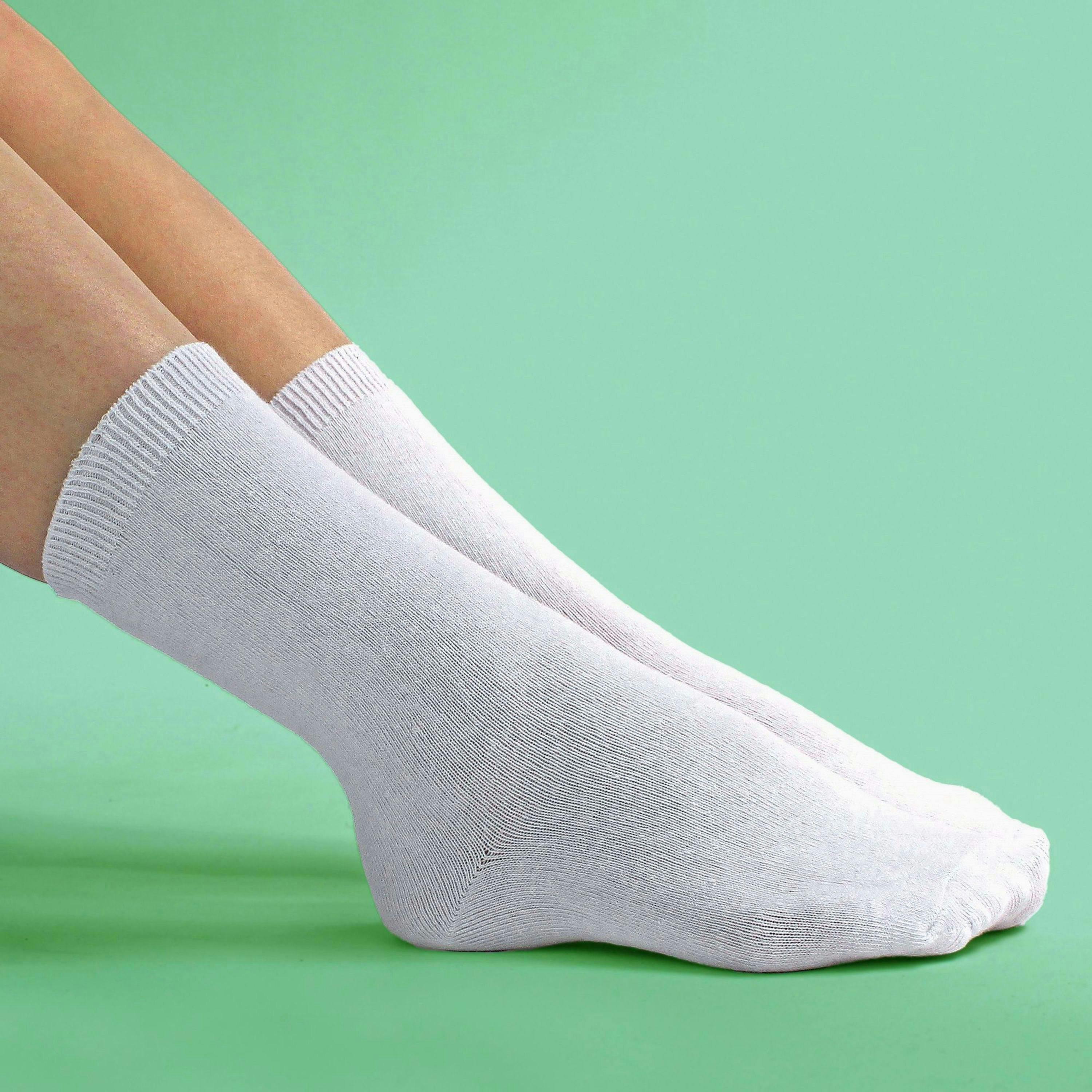 6 Pack Kids Plain Soft Solid Coloured Cotton Socks , view 4 of 5