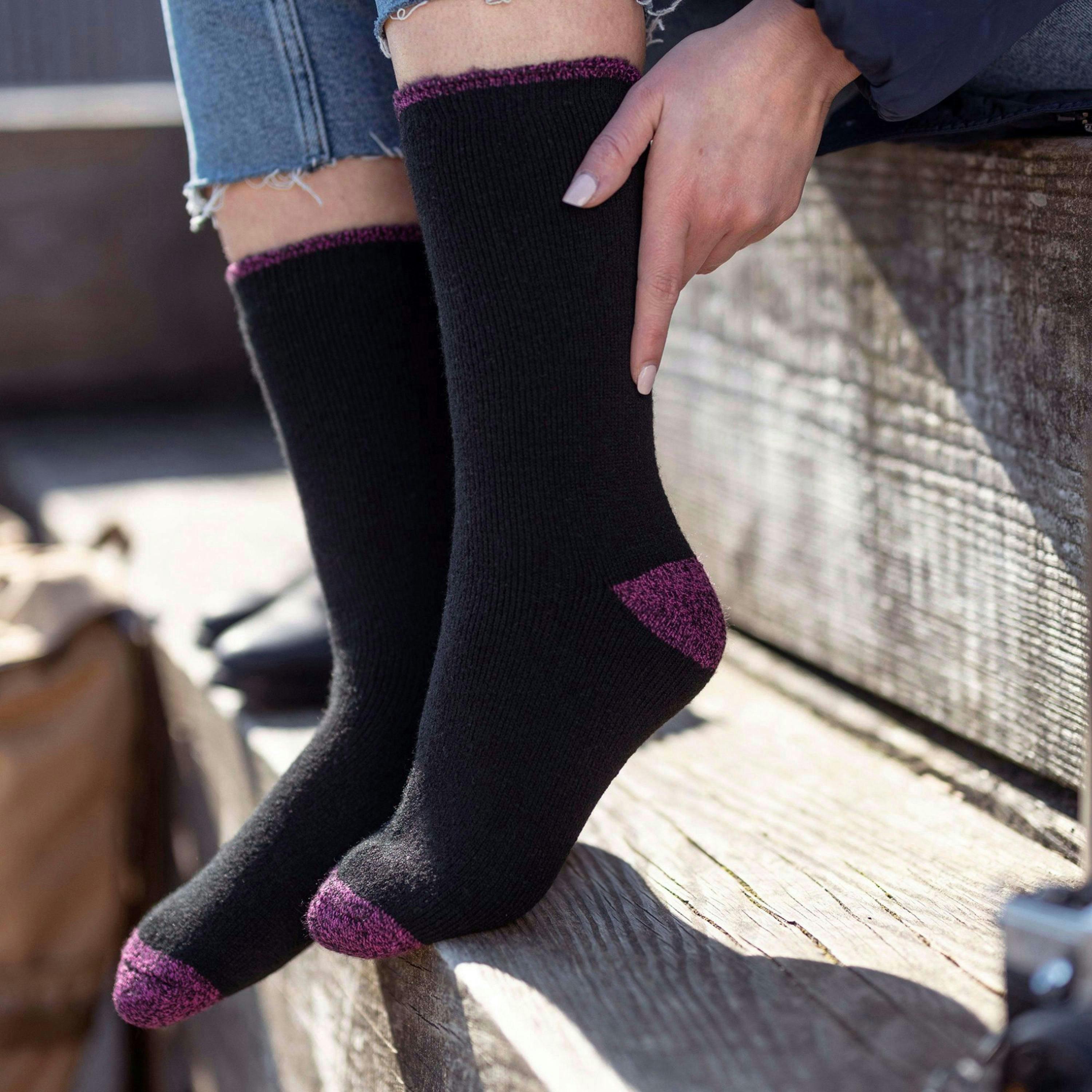 Ladies Twist Patterned Thick Winter Warm Thermal Socks , view 5 of 5