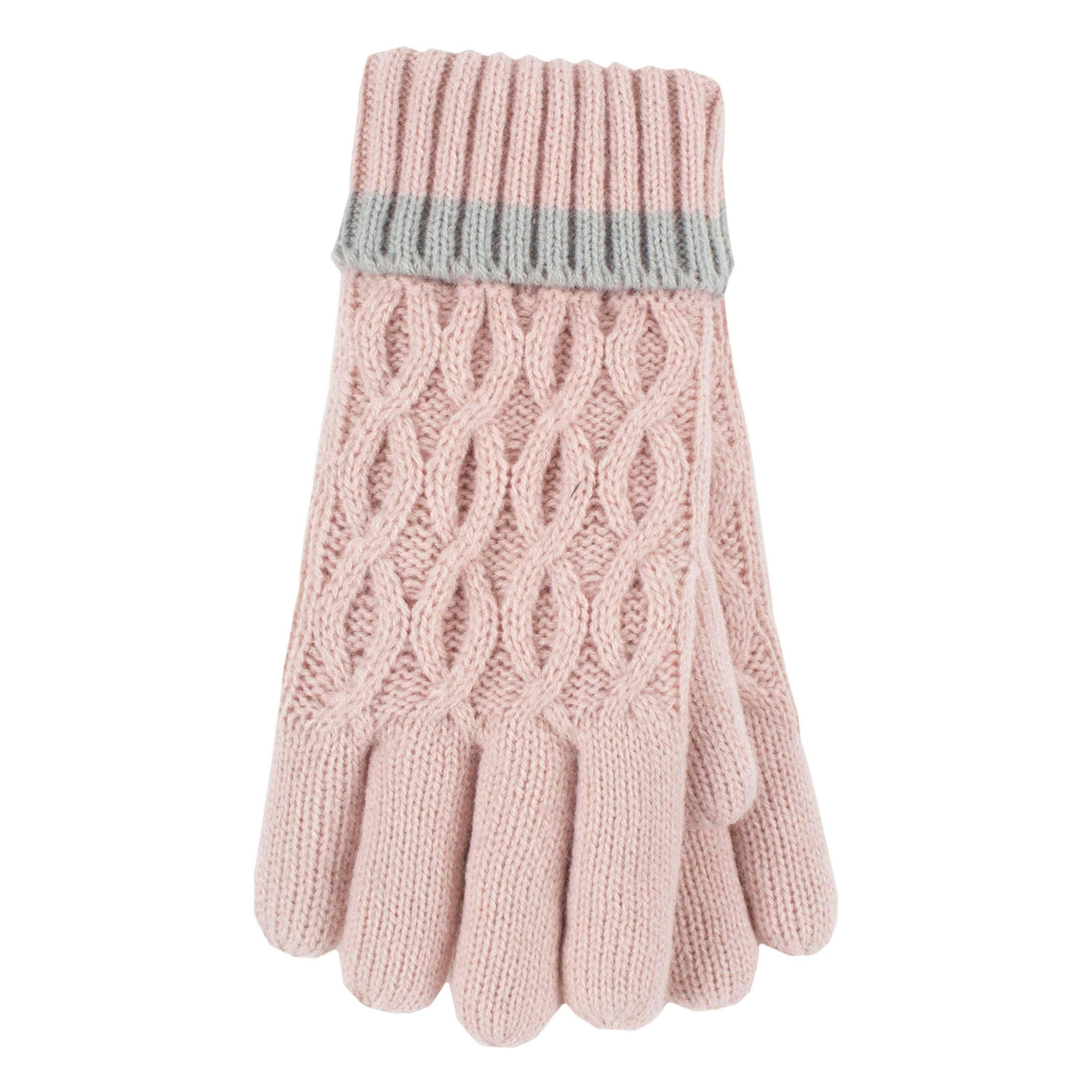 Girls Thermal Insulated Pom Pom Bobble Beanie Hat & Gloves , view 4 of 4