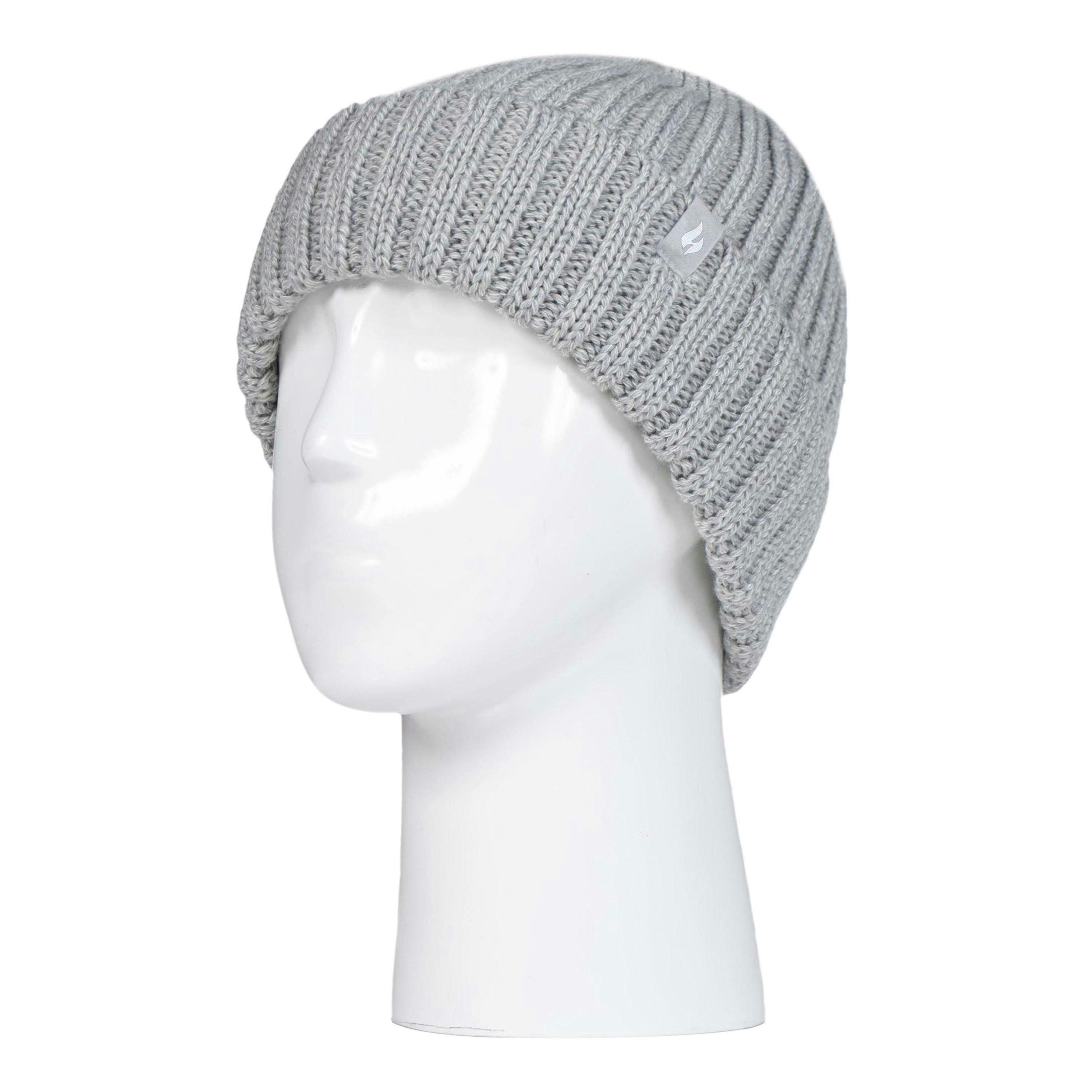 Girls Thick Chunky Ribbed Thermal Beanie Hat for Winter , view 3 of 4