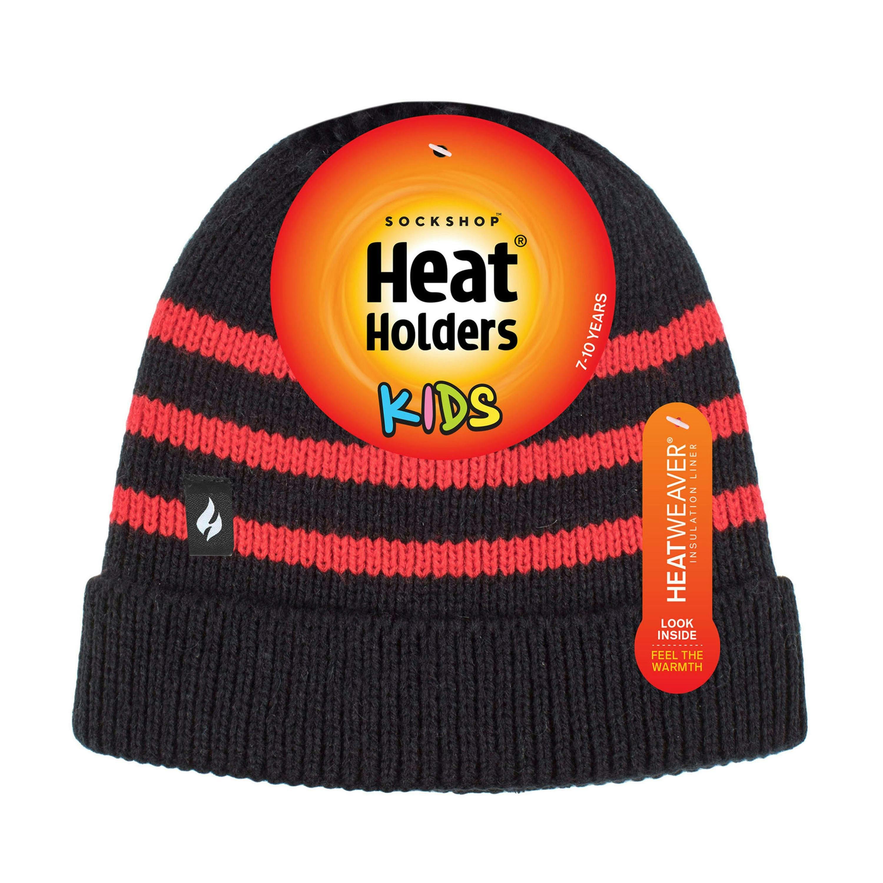 Boys Ribbed Knit Thermal Winter Hat with Drop Neck , view 2 of 3