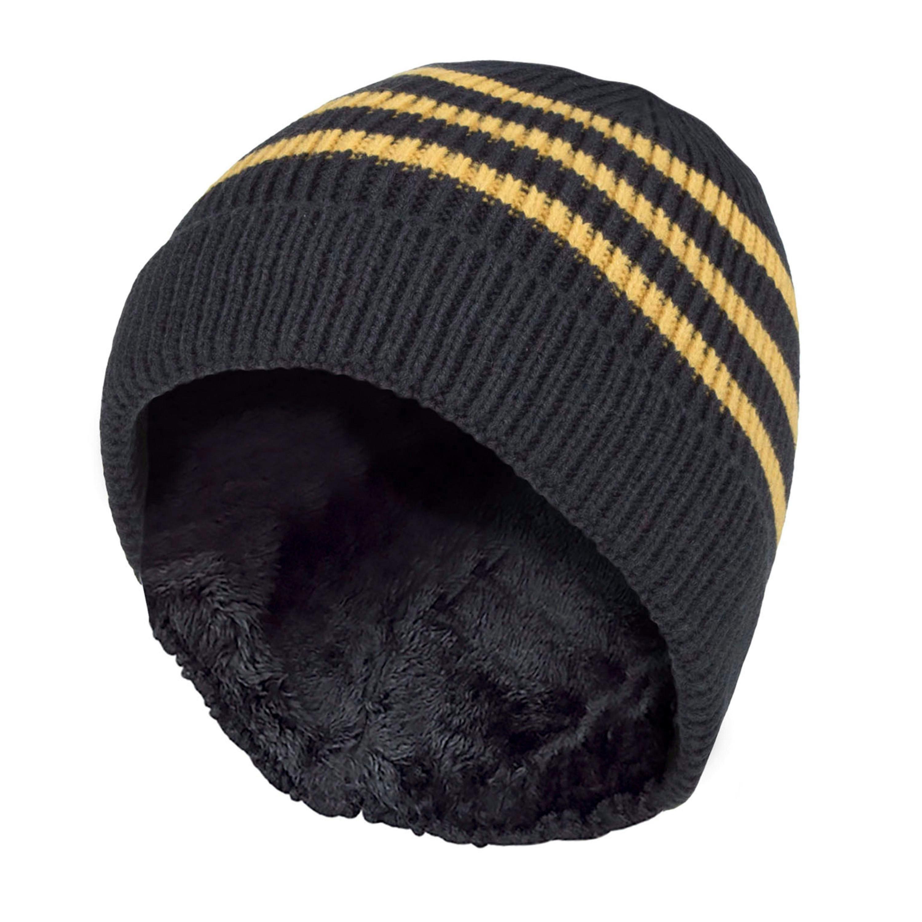 Boys Ribbed Knit Thermal Winter Hat with Drop Neck , view 1 of 3