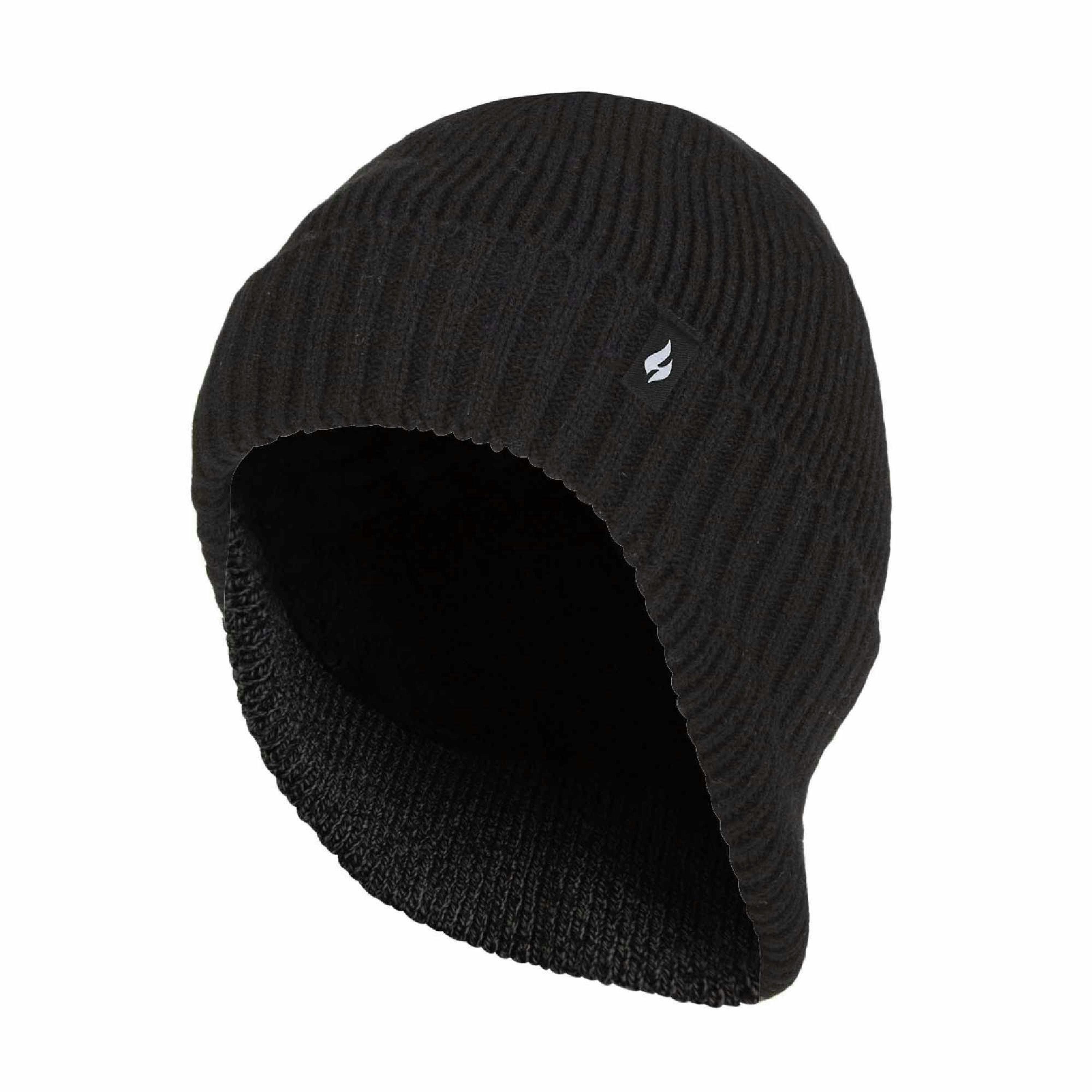 Mens Knitted Thermal Winter Warm Expedition Hat with Drop Neck , view 1 of 5