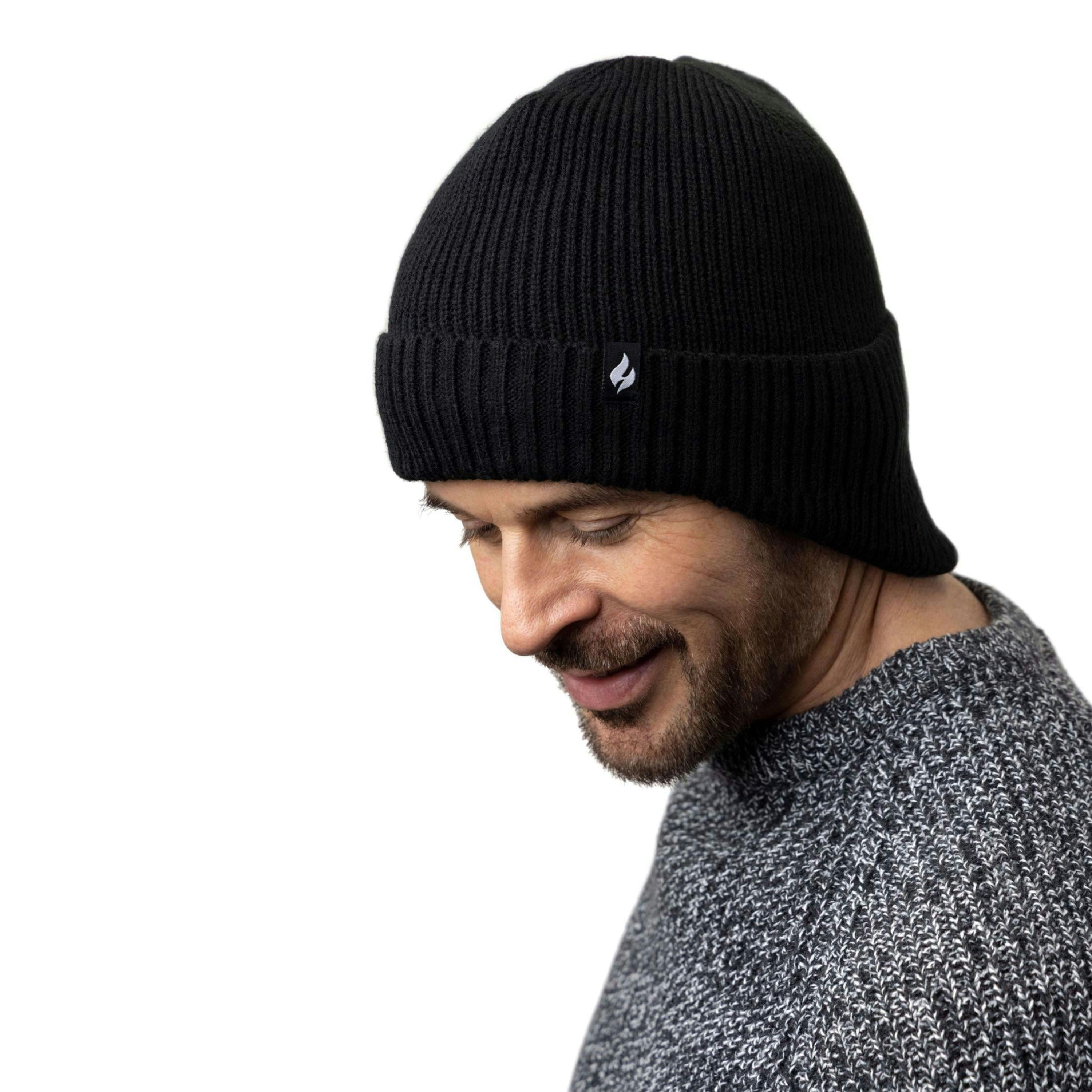 Mens Knitted Thermal Winter Warm Expedition Hat with Drop Neck , view 5 of 5